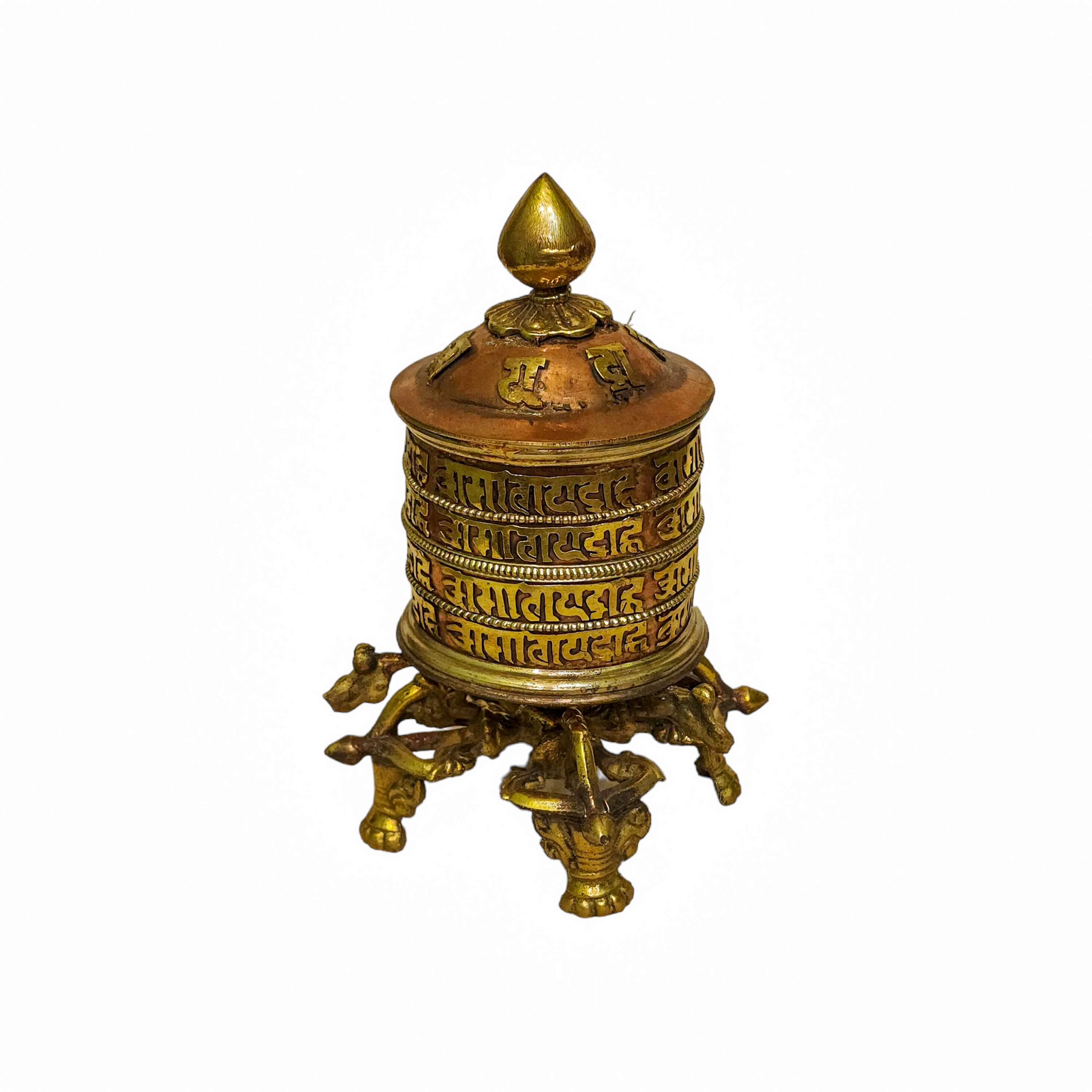 Table Top Prayer Wheel, Buddhist Handmade Prayer Wheel, mantra Inside