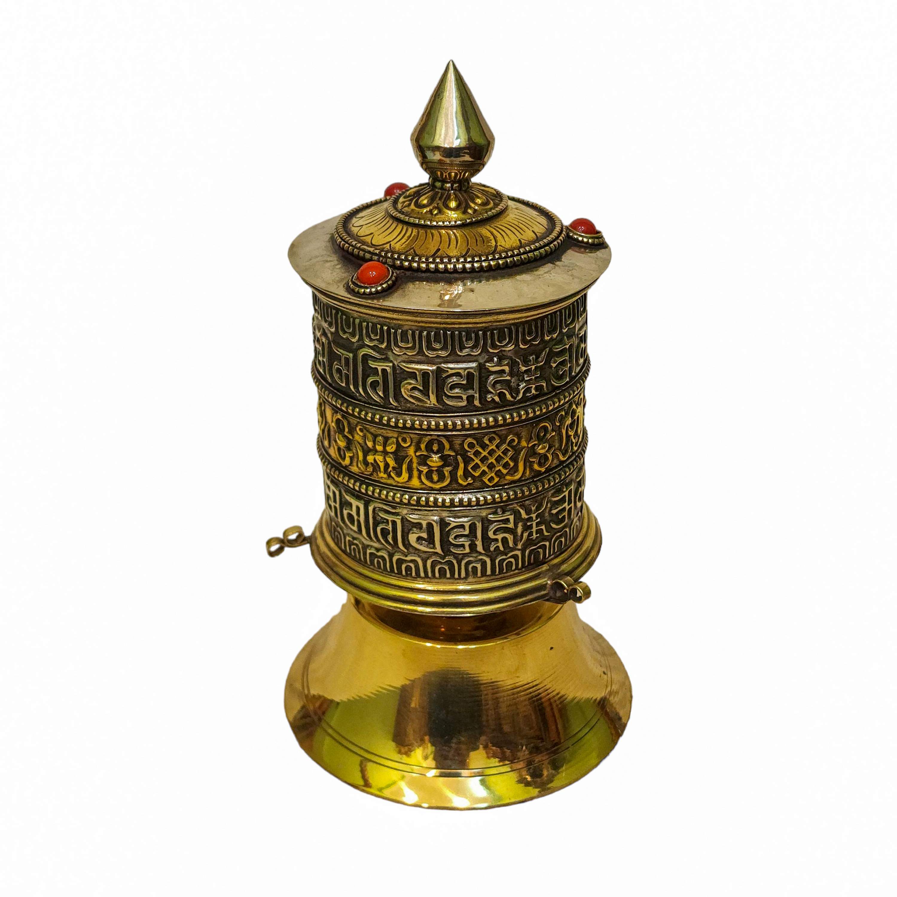 Table Top Prayer Wheel, Buddhist Handmade Prayer Wheel, mantra Inside