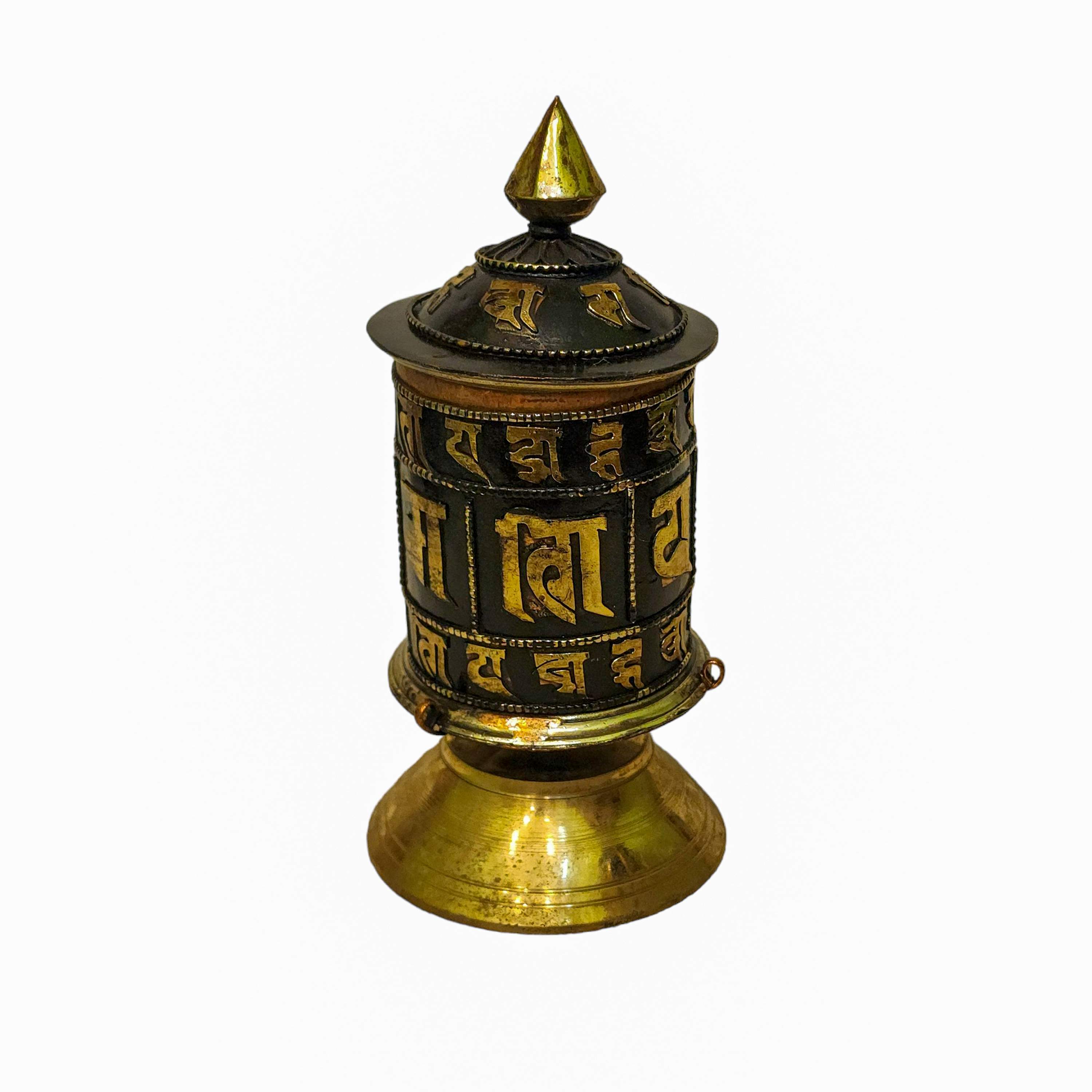 Table Top Prayer Wheel, Buddhist Handmade Prayer Wheel, mantra Inside