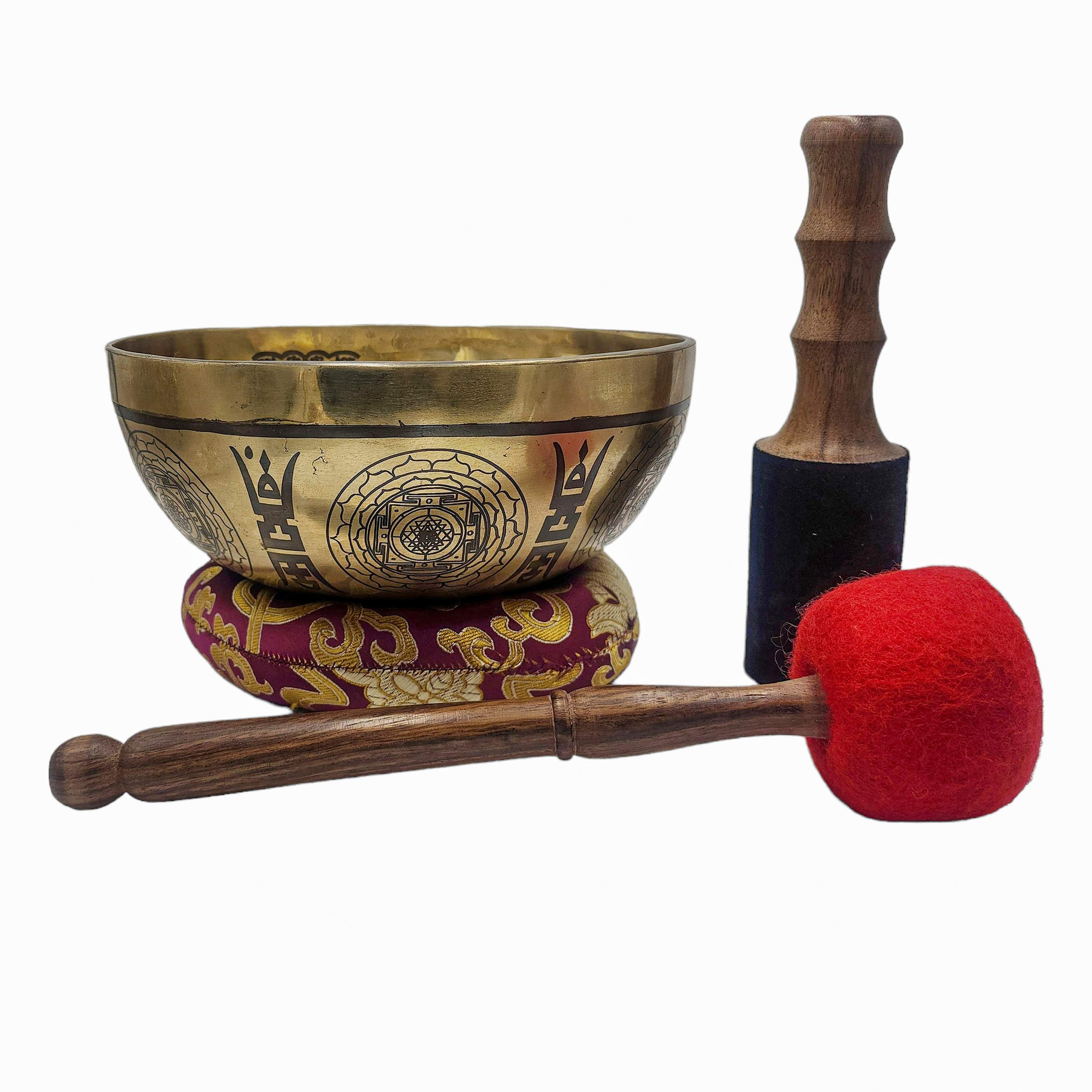 Singing Bowl, Buddhist Hand Beaten, <span Style=