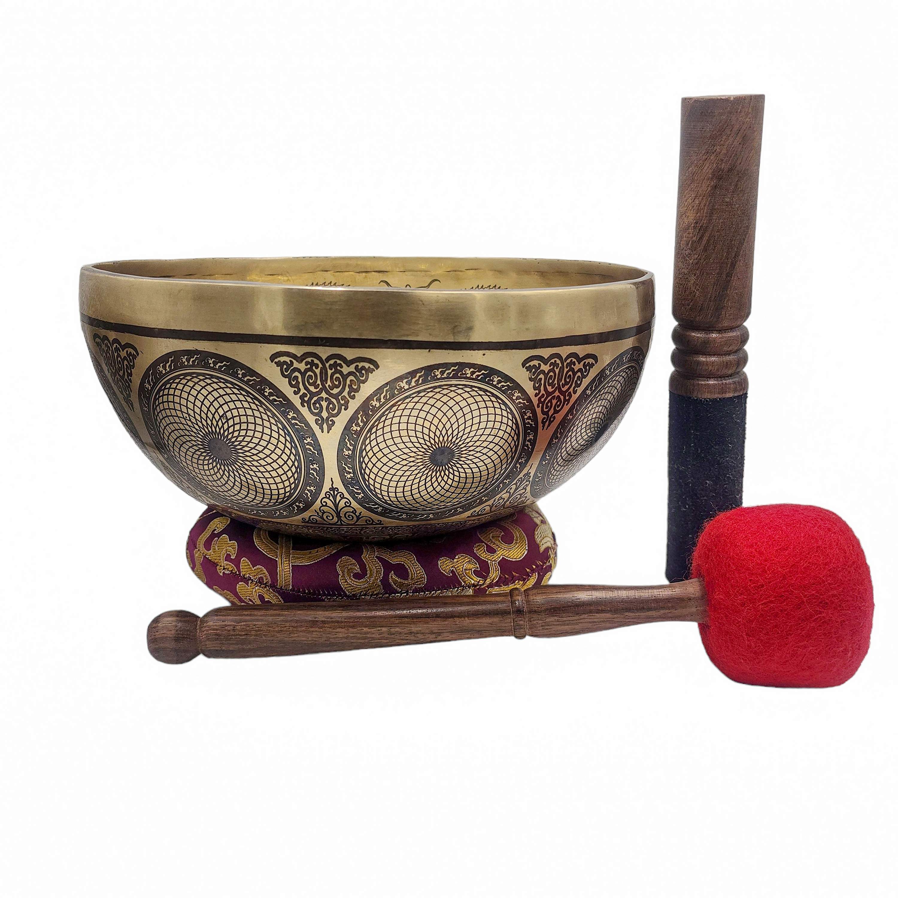 Singing Bowl, Buddhist Hand Beaten, <span Style=