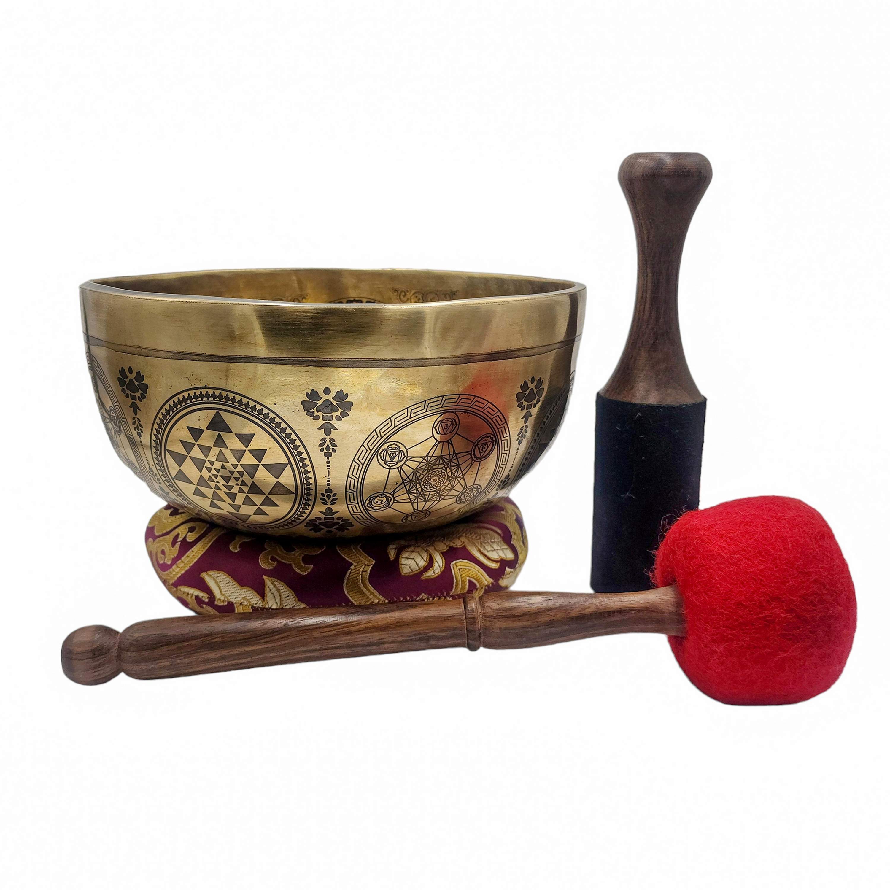 Singing Bowl, Buddhist Hand Beaten, <span Style=