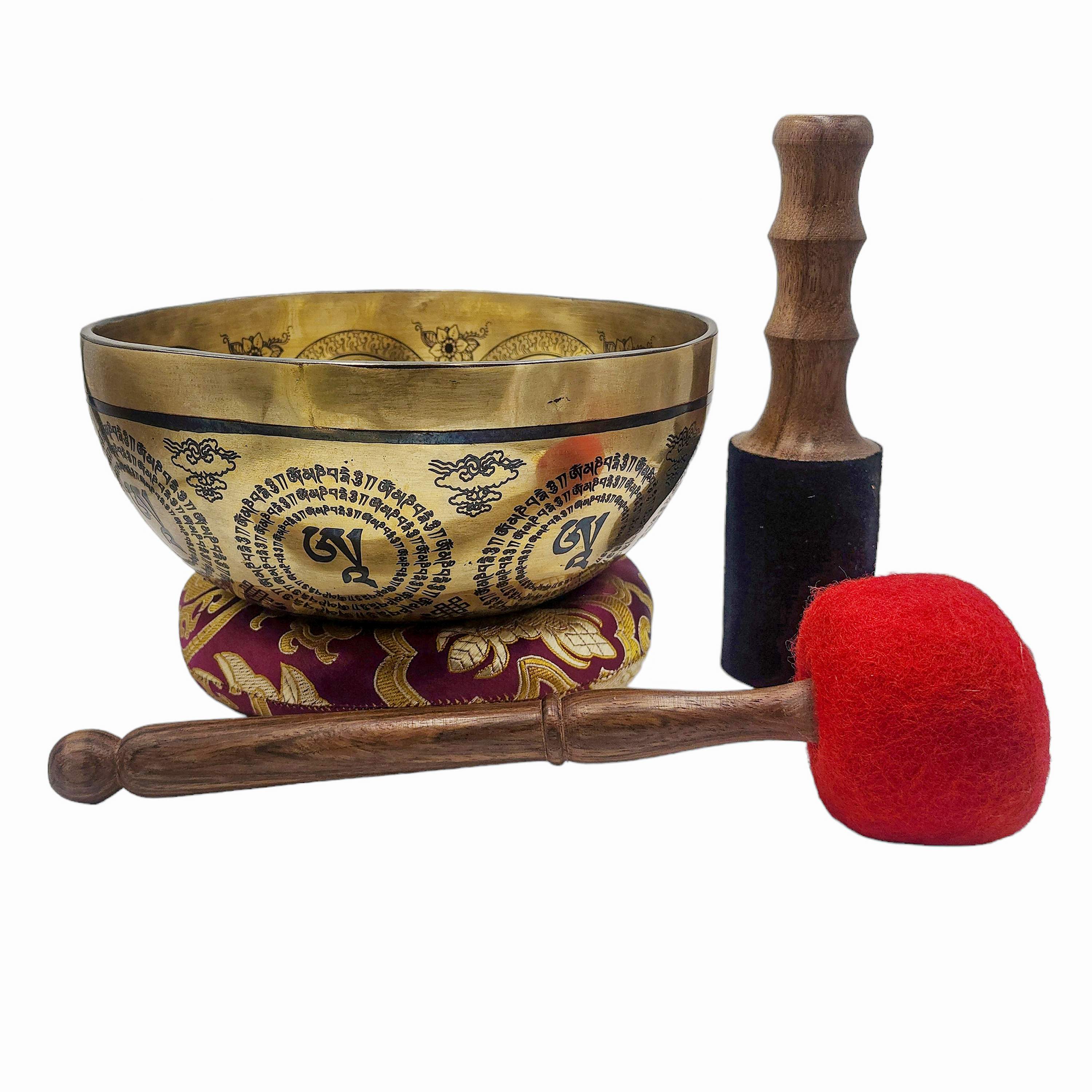 Singing Bowl, Buddhist Hand Beaten, <span Style=