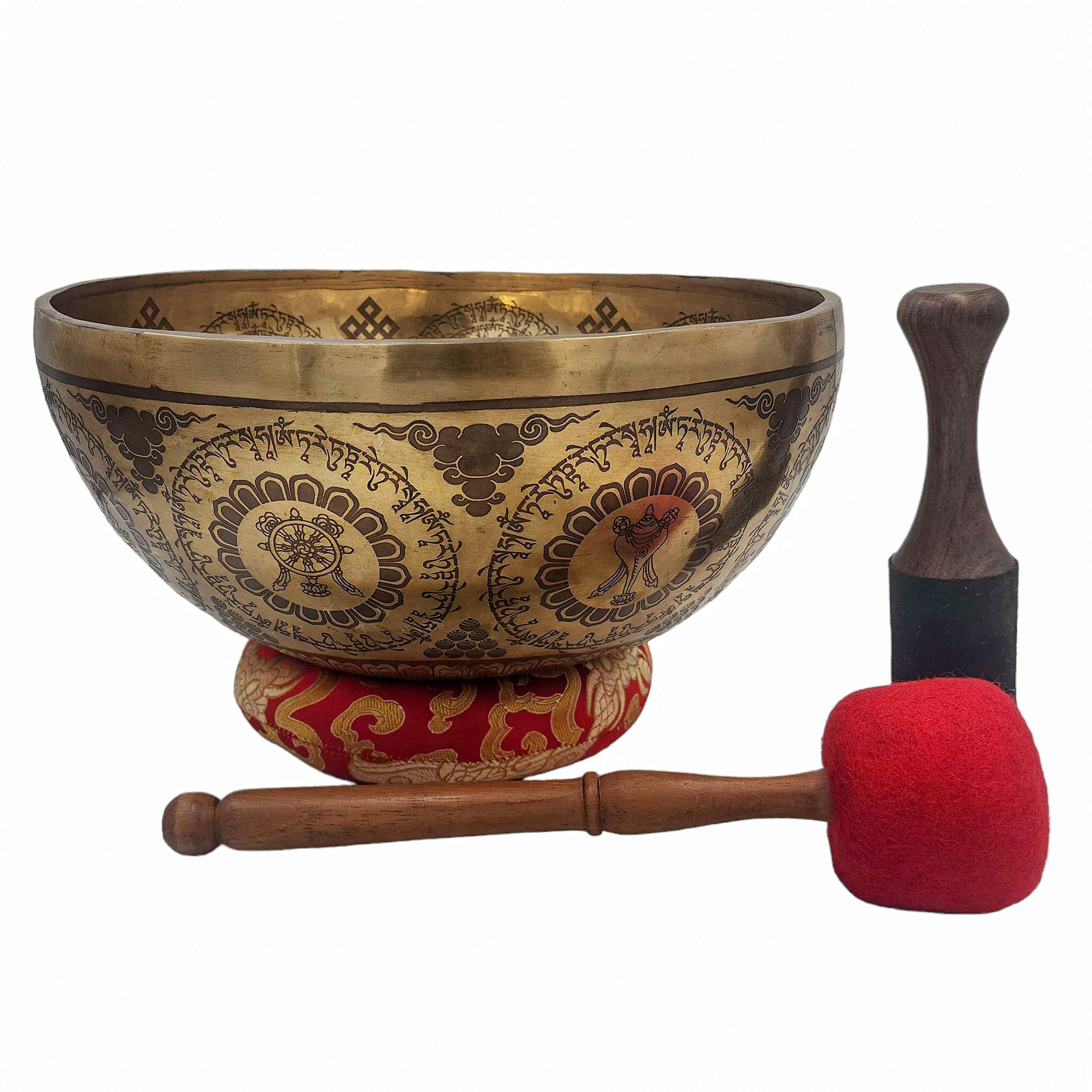 Singing Bowl, Buddhist Hand Beaten, <span Style=