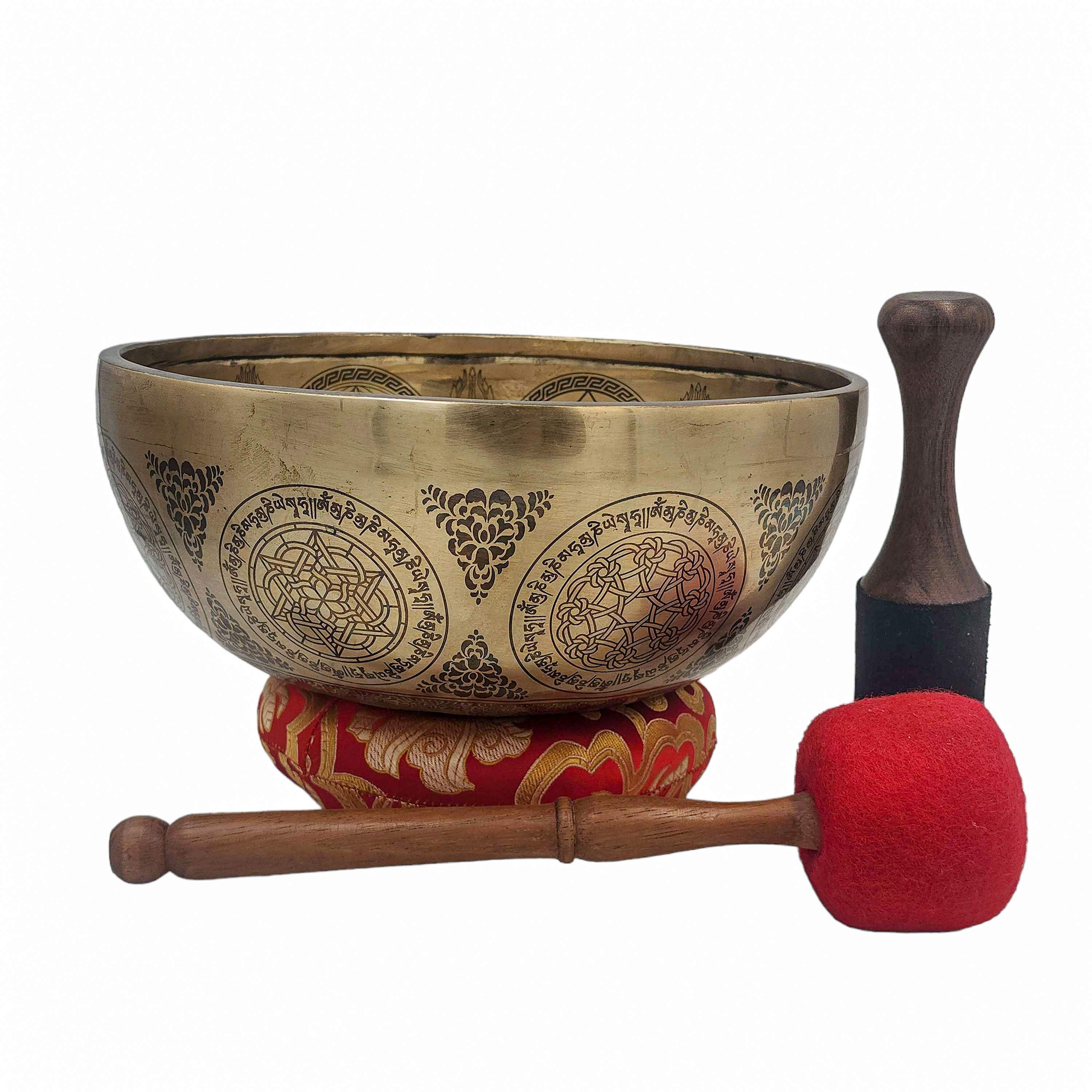 Lingam Singing Bowl, Buddhist Hand Beaten, Sound Note E, 166 Hz