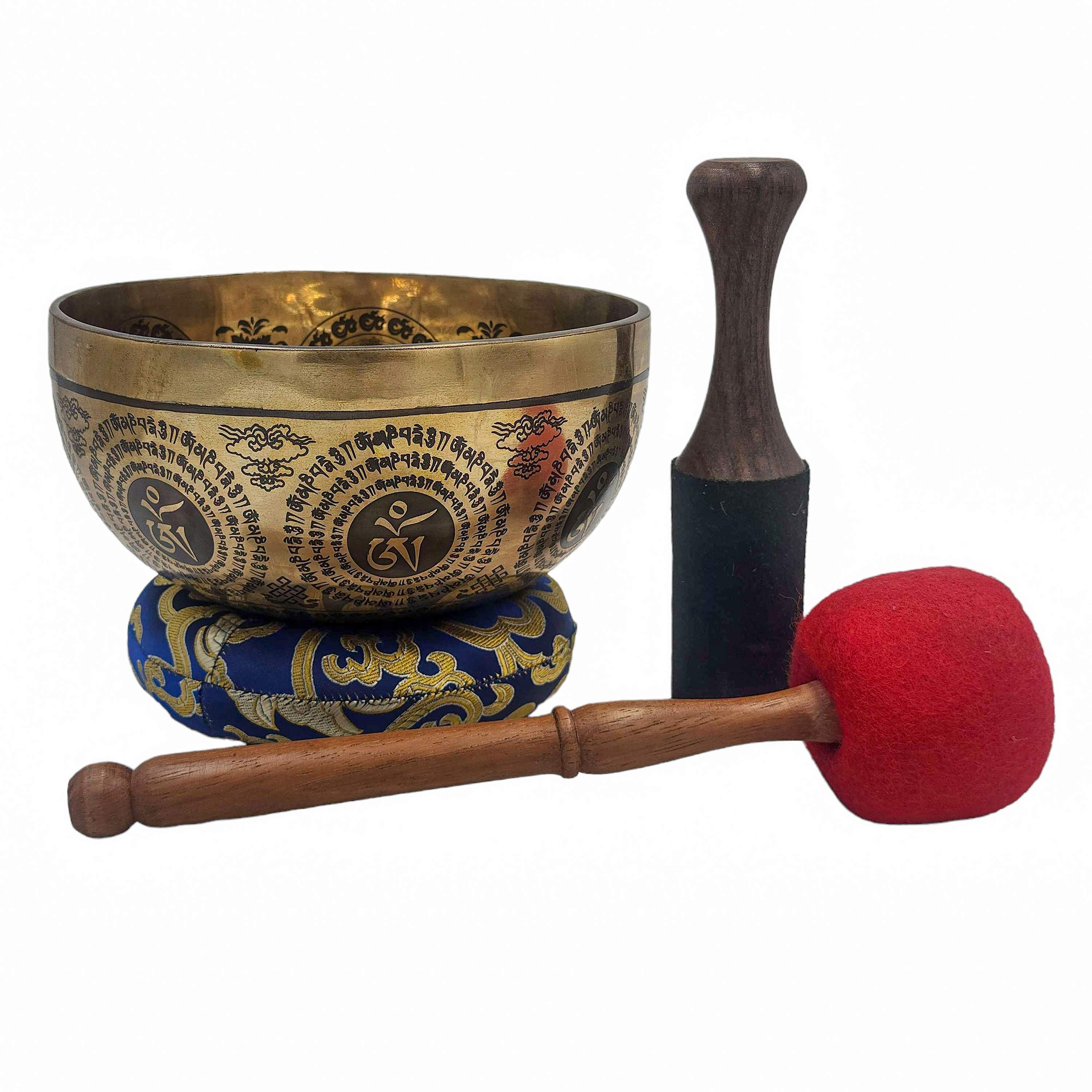 Singing Bowl, Buddhist Hand Beaten, <span Style=