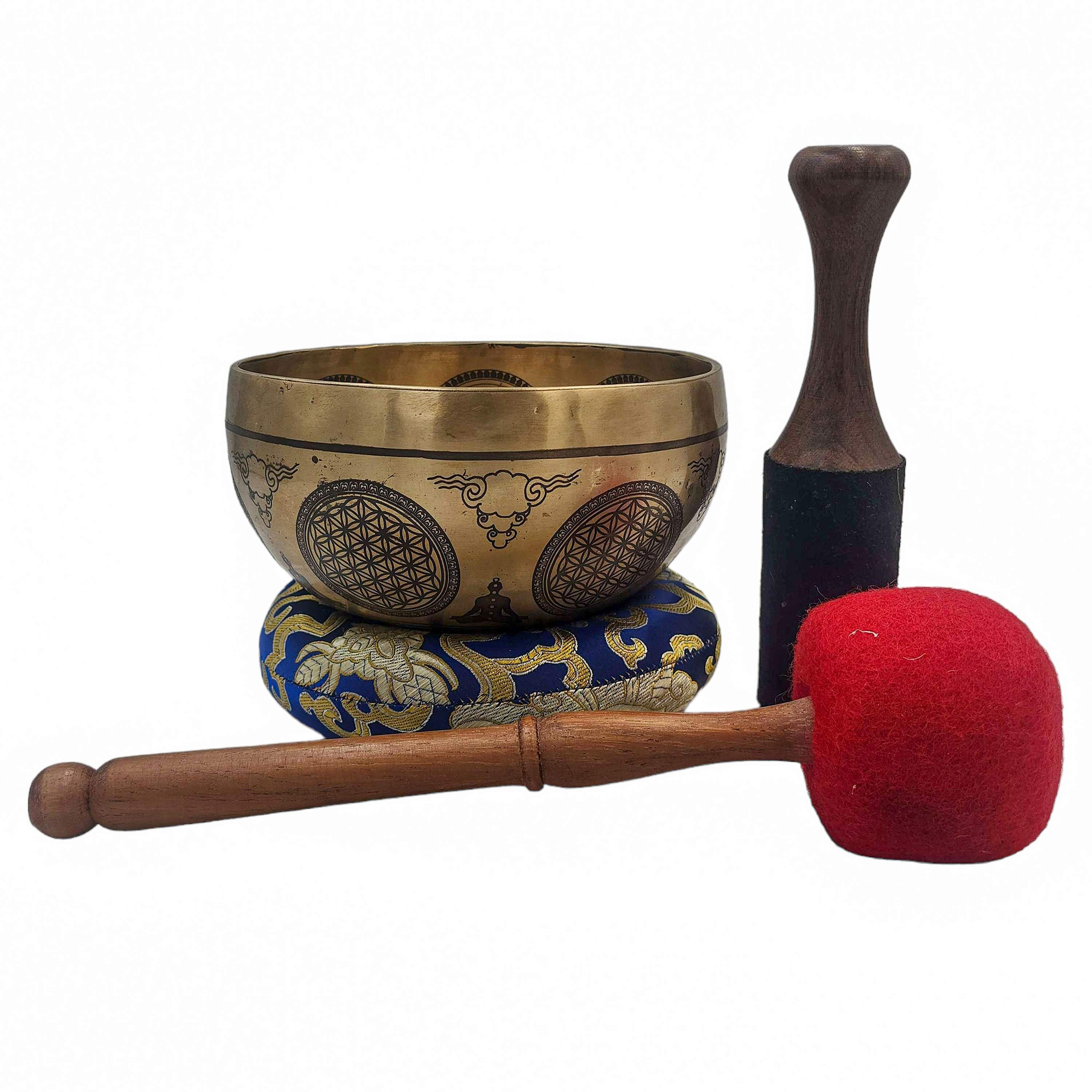 Singing Bowl, Buddhist Hand Beaten, <span Style=