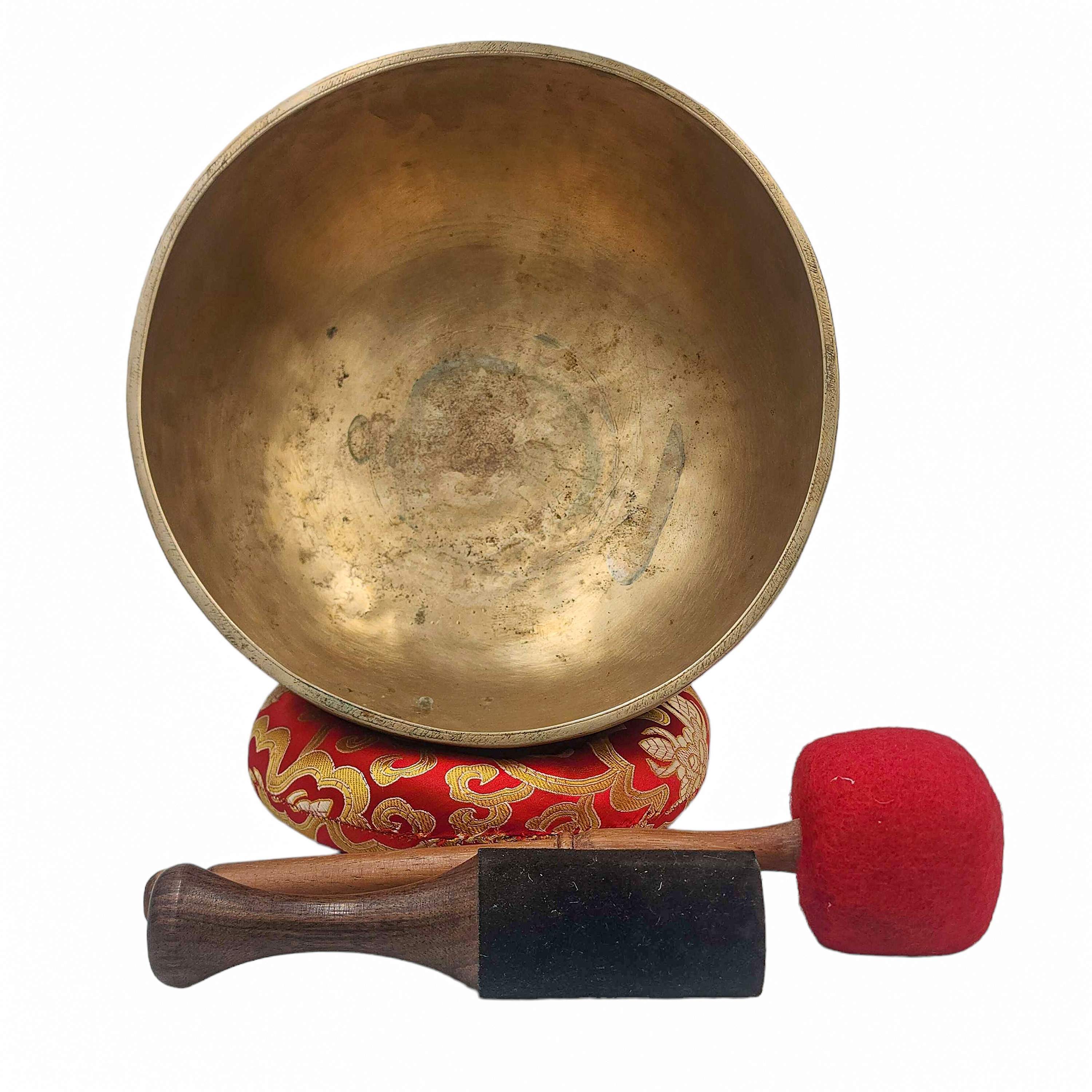 Kopre Singing Bowl, Buddhist Hand Beaten, Antique Finishing, Sound Note B, 120hz