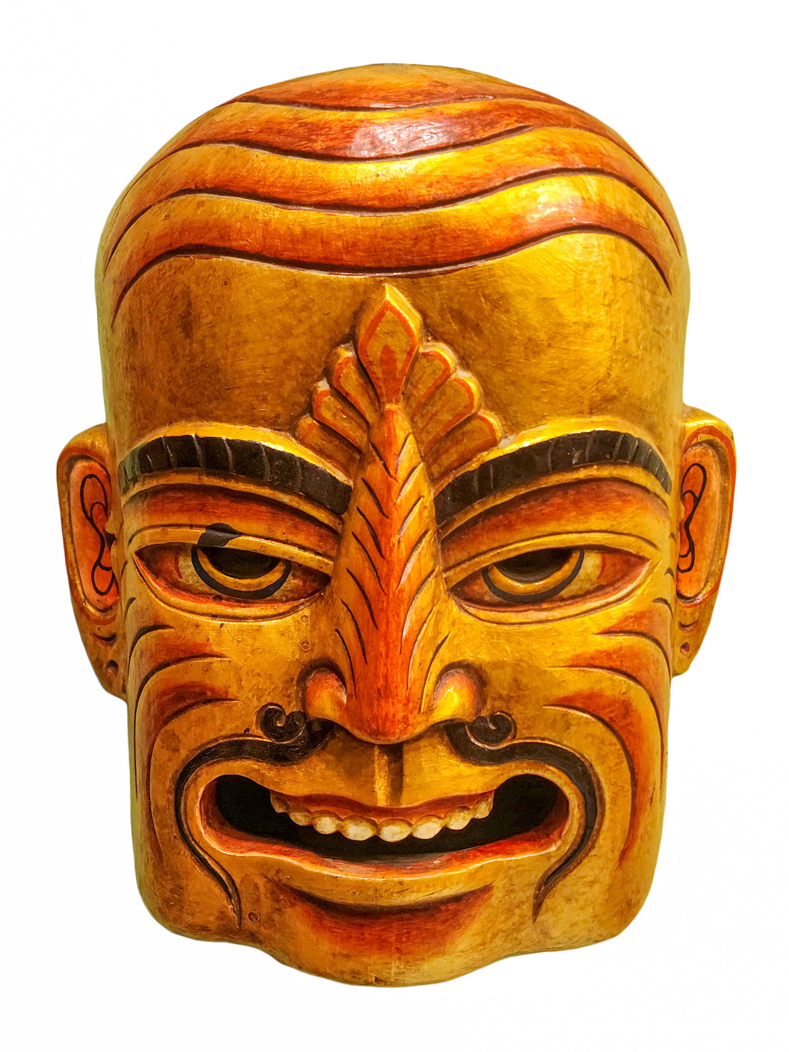 tribal Mask, Handmade Wooden Mask, Wall Hanging, painted, Poplar Wood