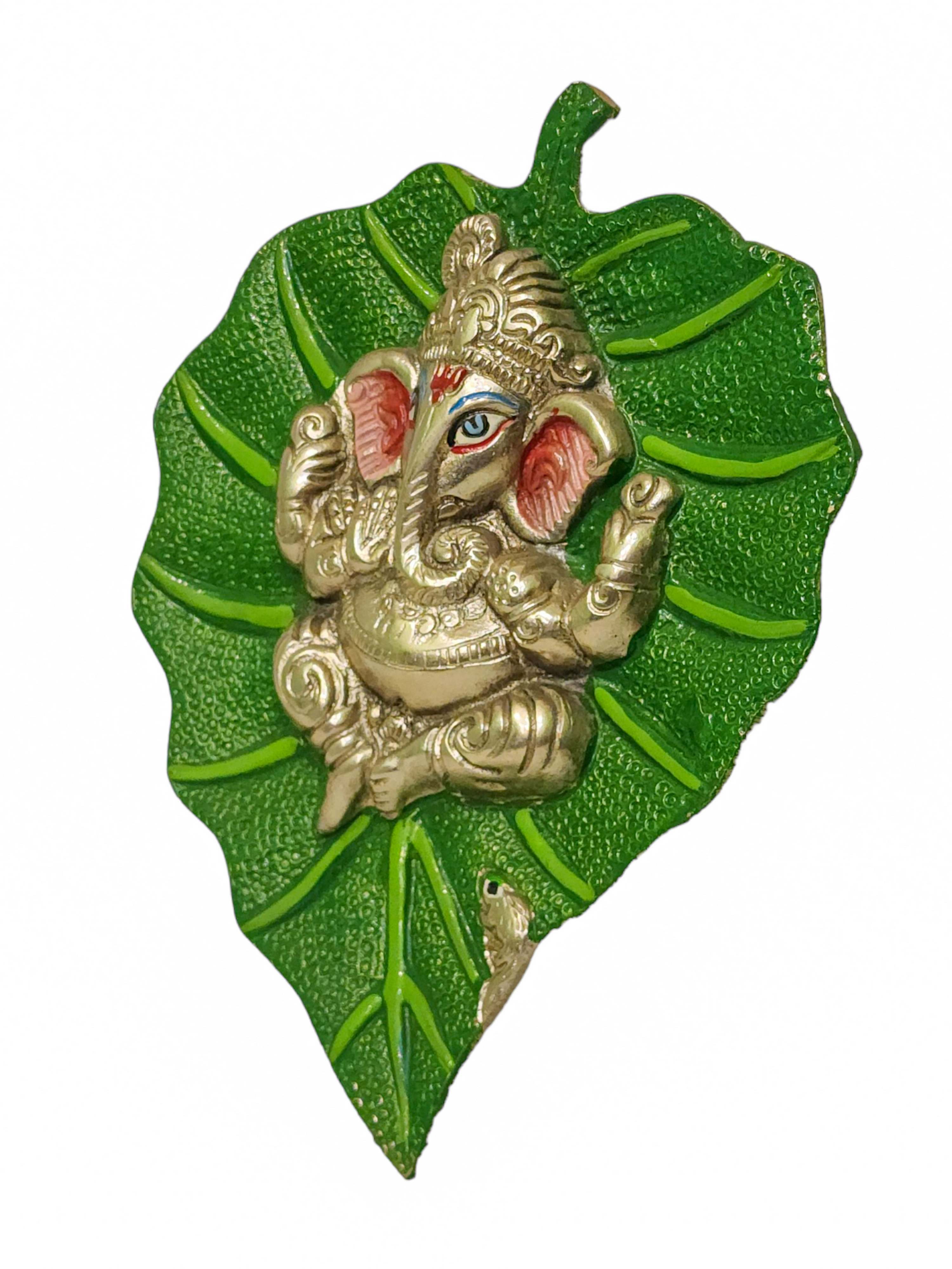 ganesh In Leaf, Wall Hanging