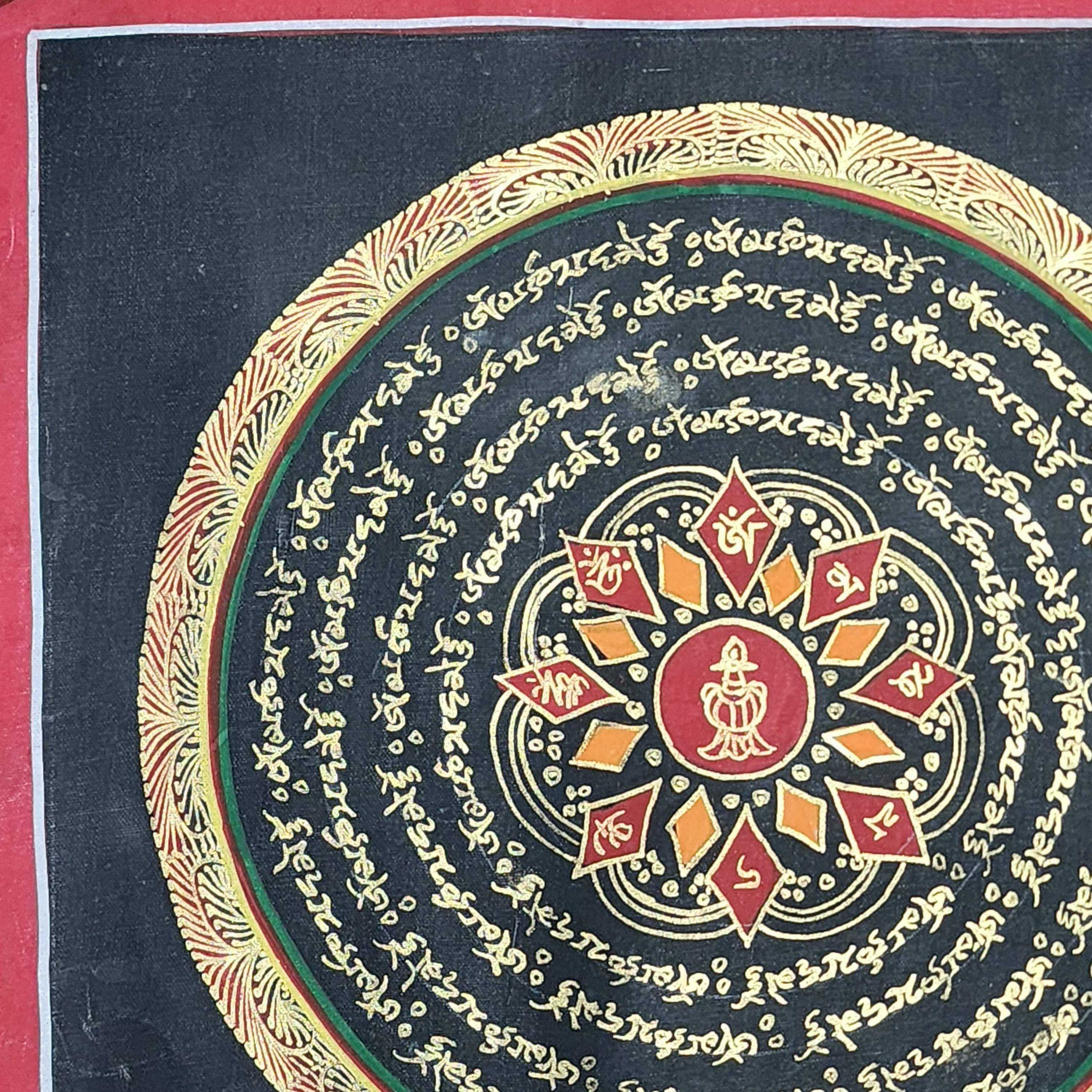 Mantra Mandala Thangka, Buddhist Traditional Painting, <span Style=