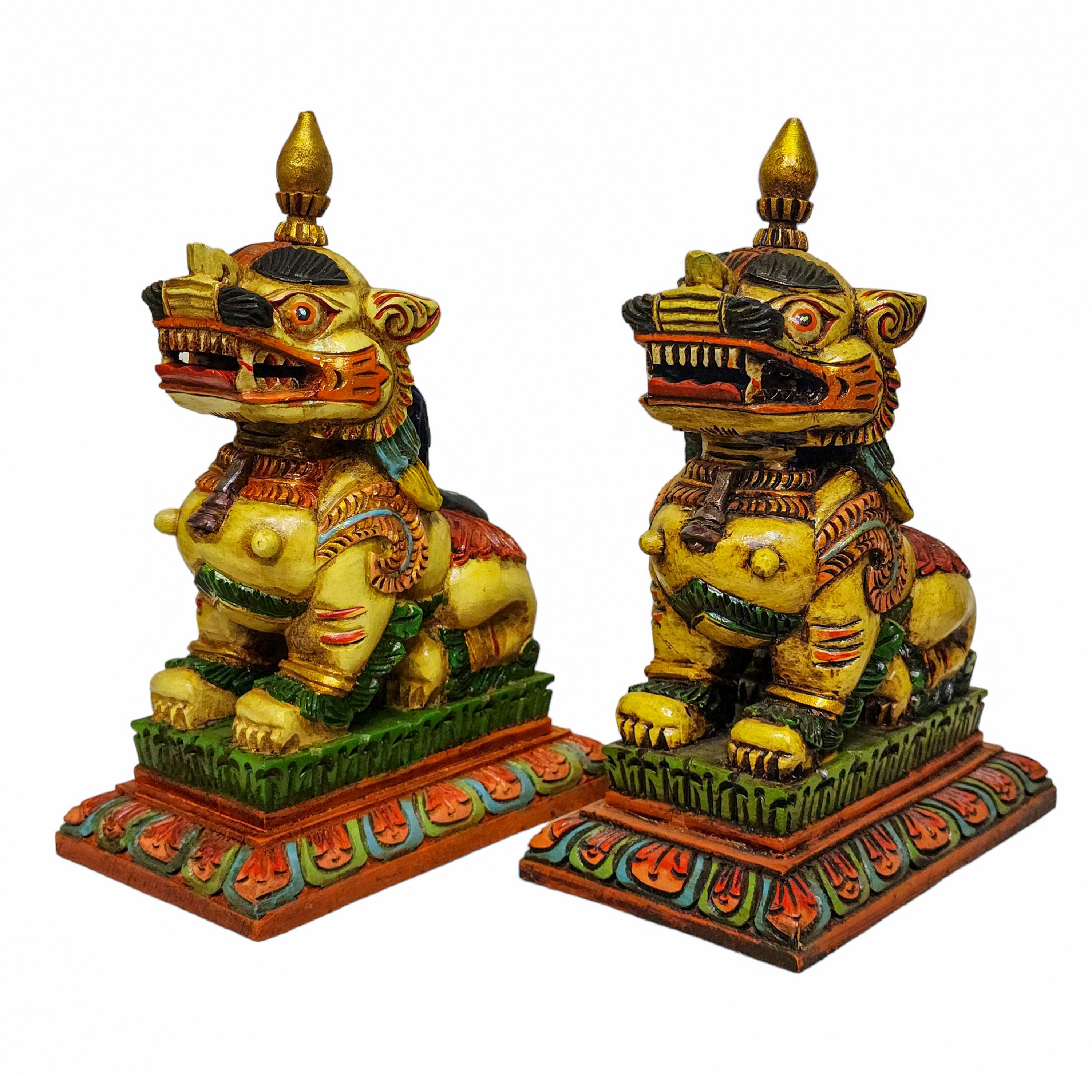 Temple Lion Set painted