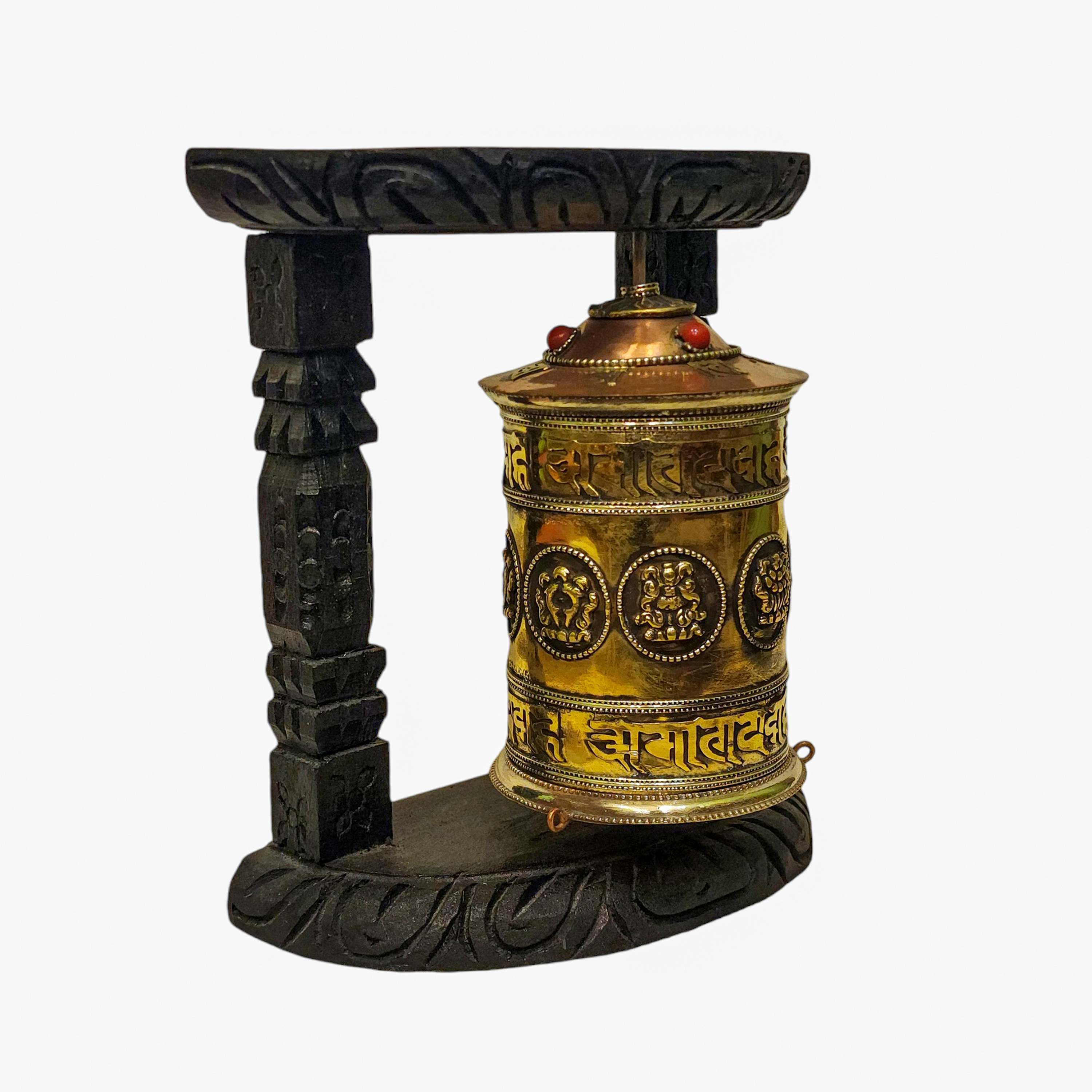 Prayer Wheel, Table Top Prayer Wheel, Buddhist Handmade, ashtamangala ...