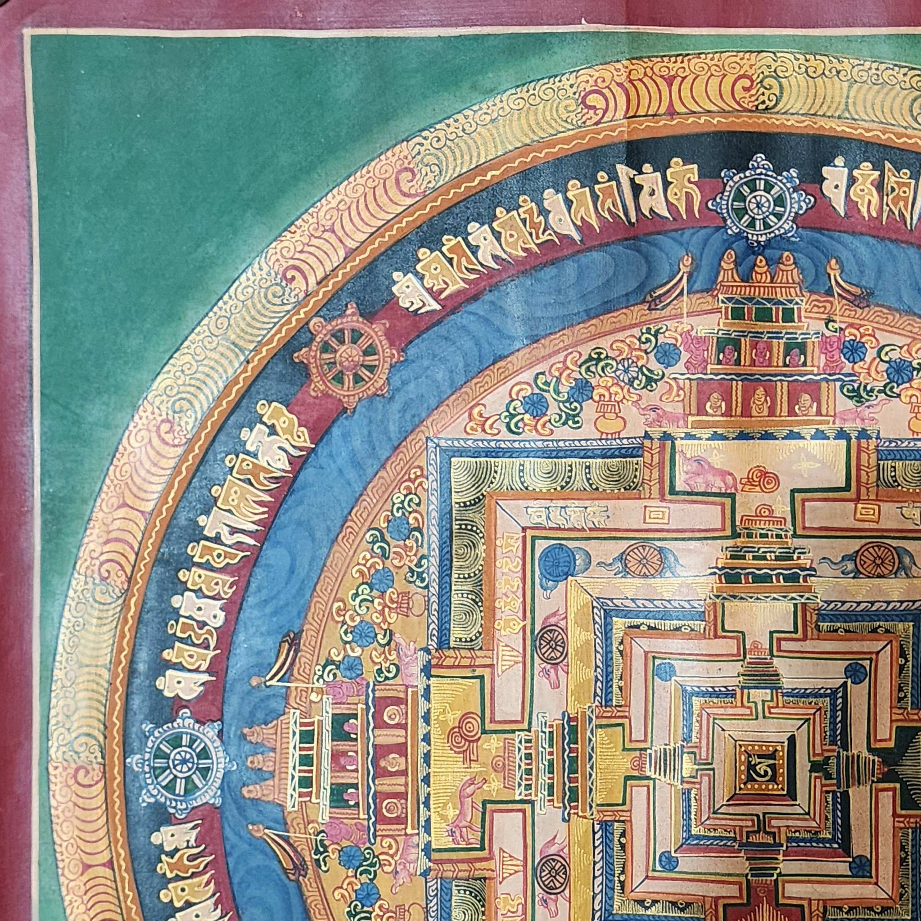 Kalachakra Mandala, Buddhist Traditional Painting, Hand Painted