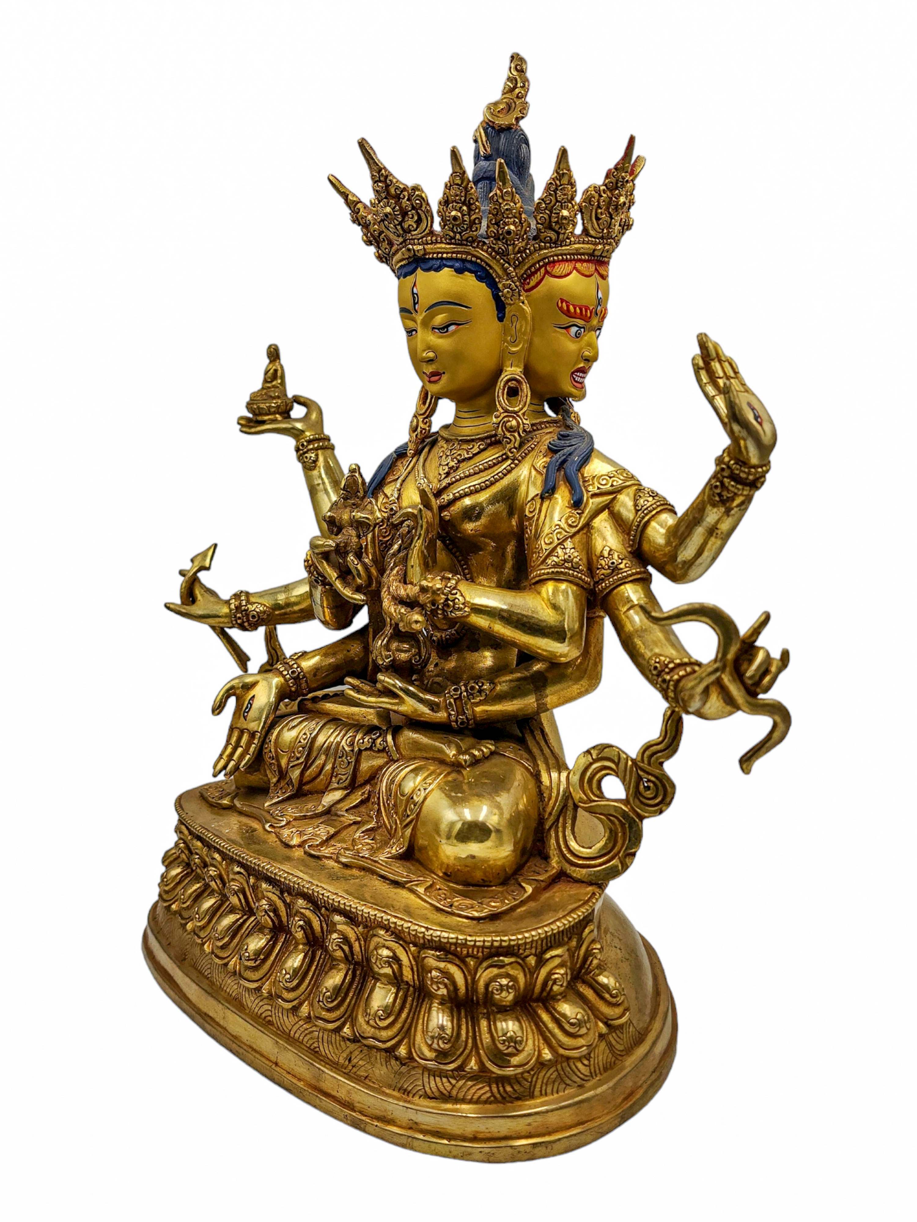 namgyalma, Budhist Handmade Statue, face Painted And gold Plated