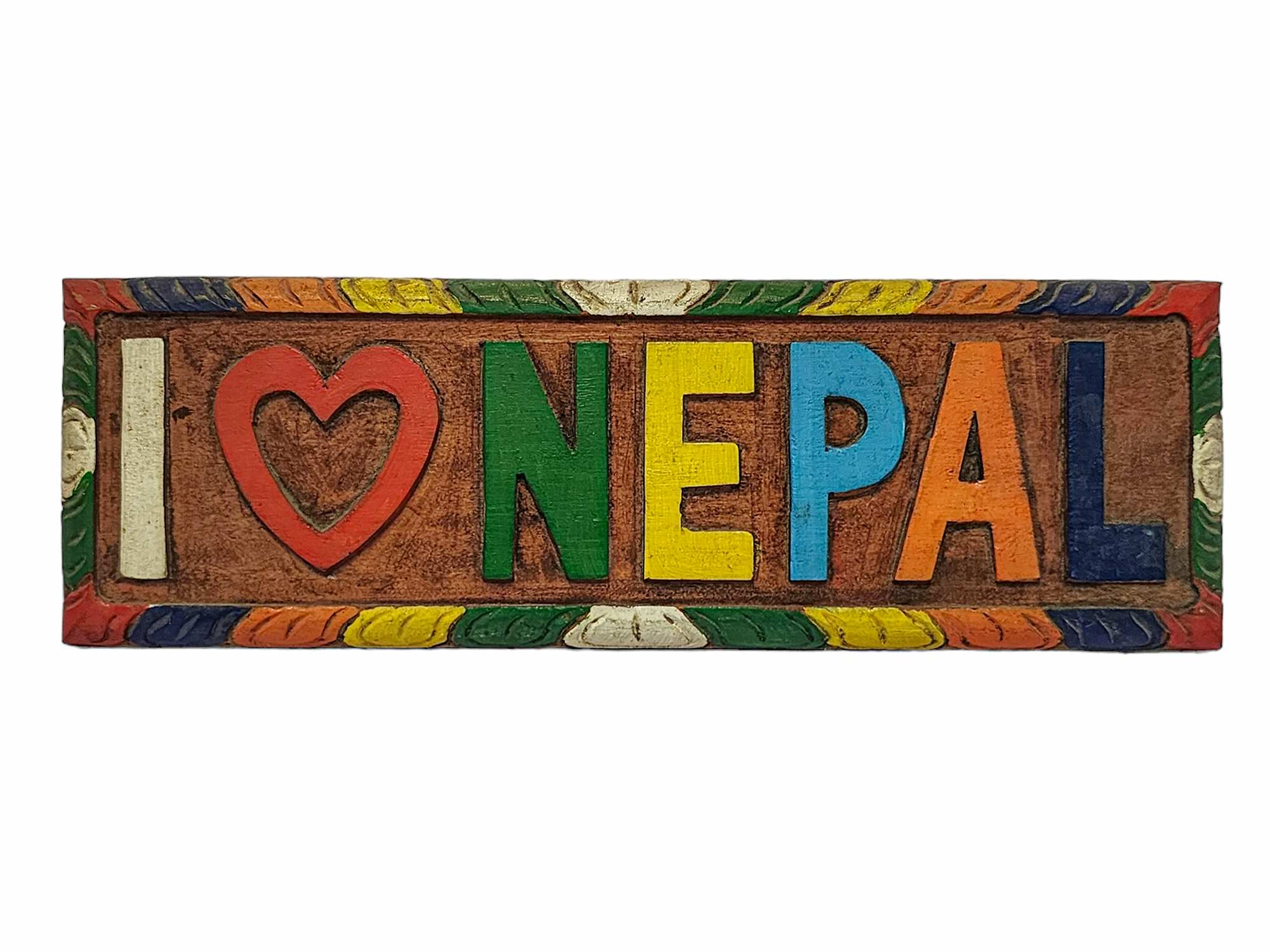 nepal Carved, Handmade Wall Hanging, painted