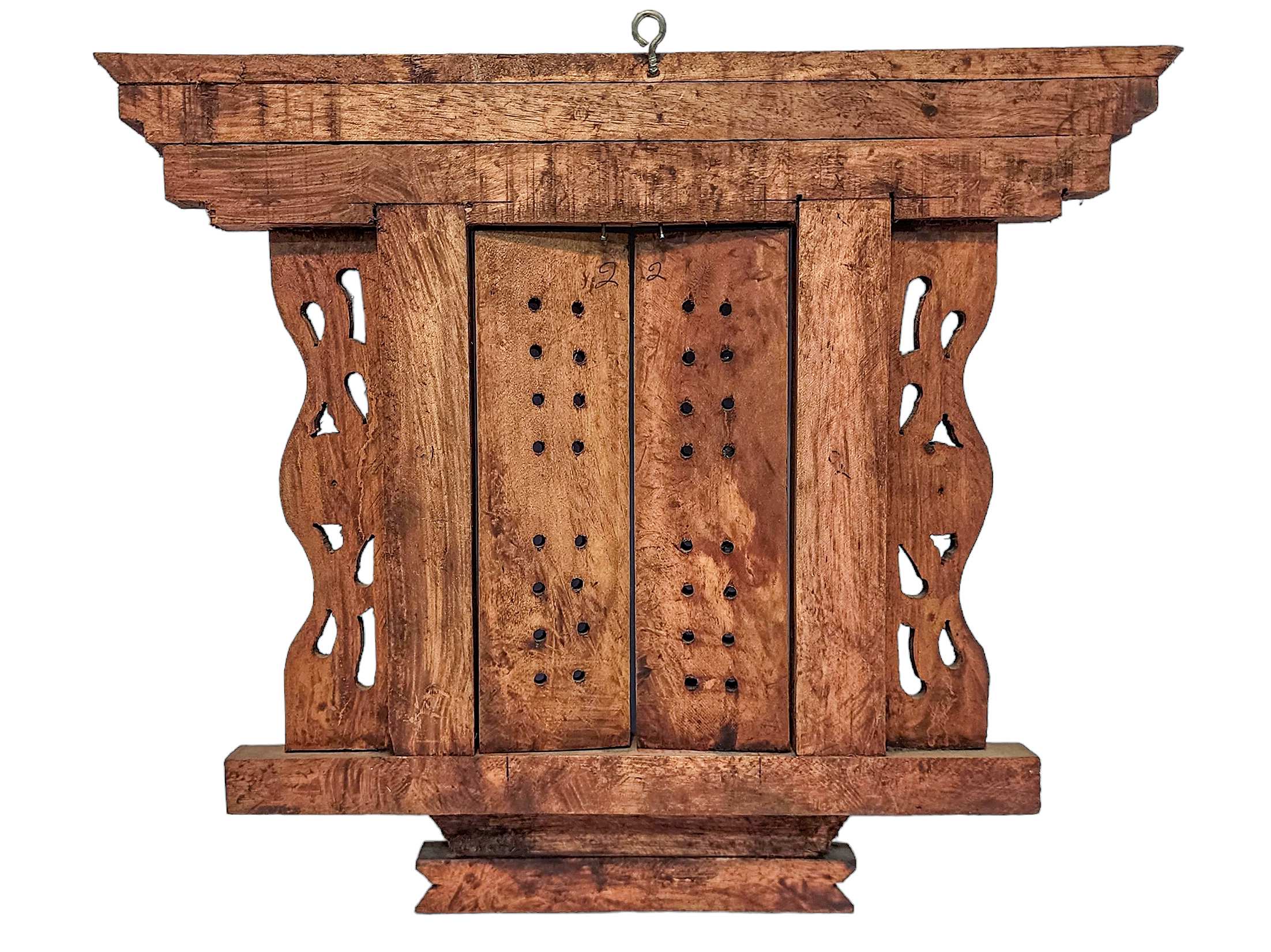 Traditional Newari Wooden hand Carved Window, Natural Wood