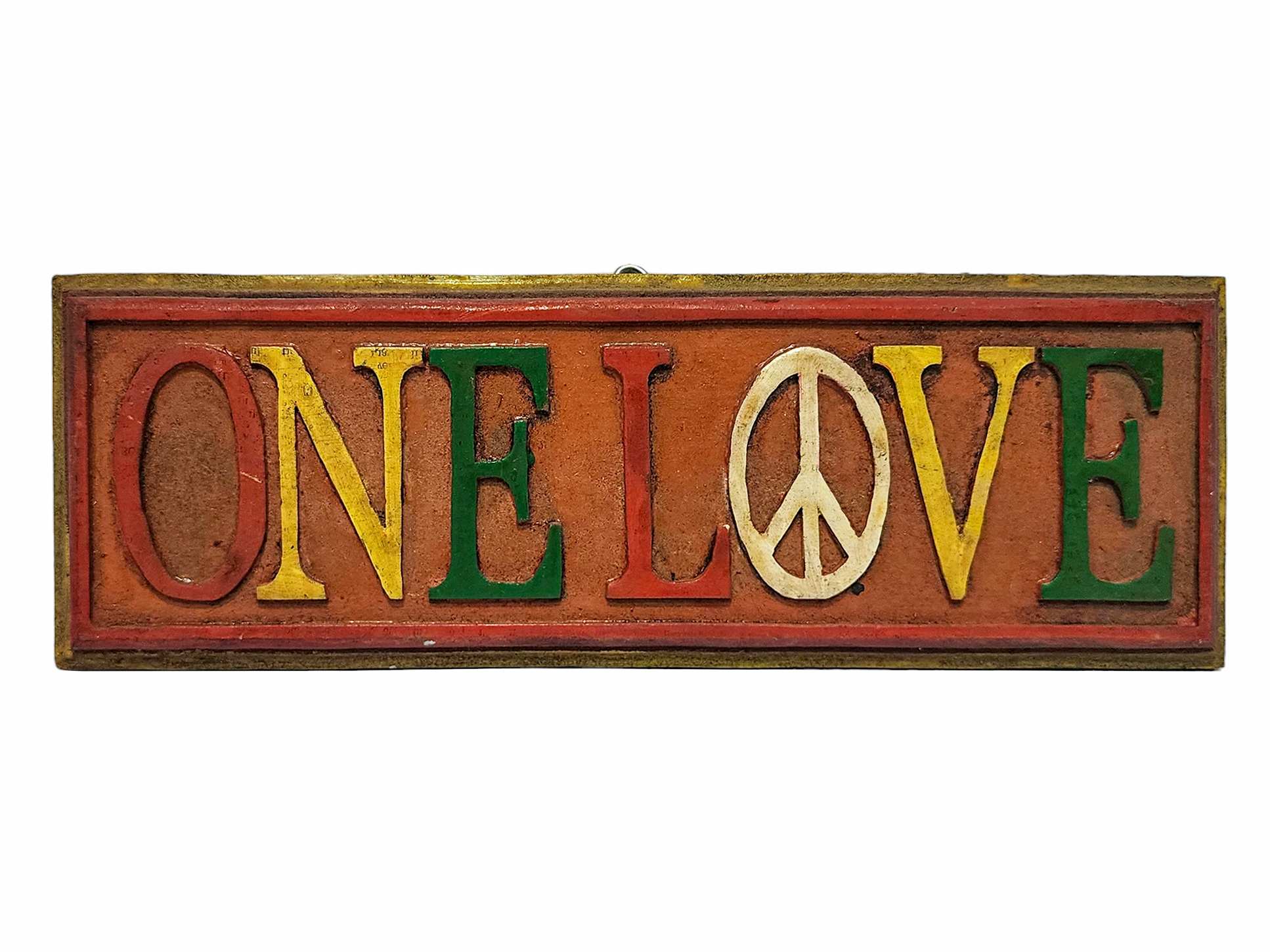 one Love, Handmade Wall Hanging, painted