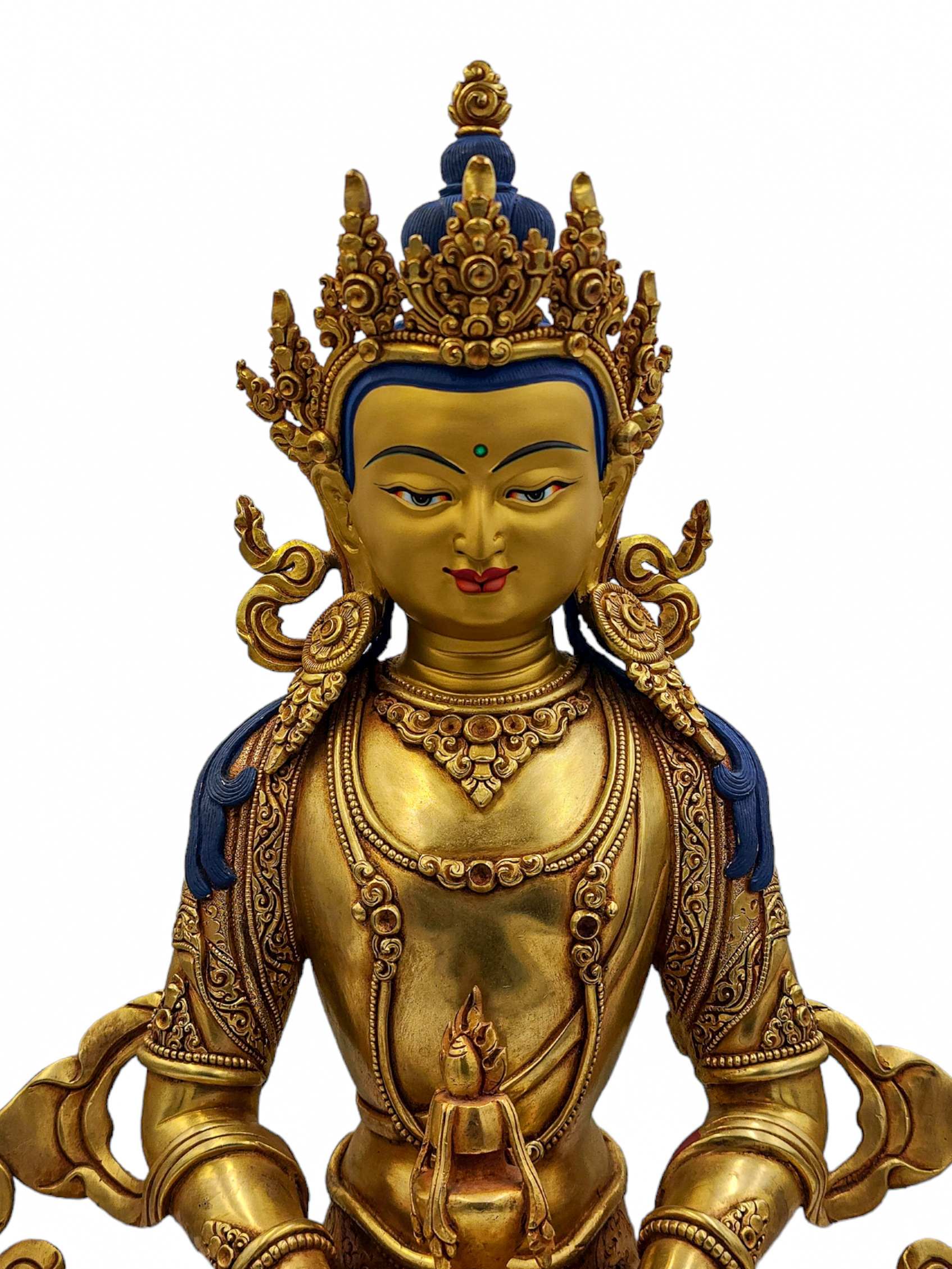 aparimita, Buddhist Handmade Statue, face Painted And gold Plated, high Quality