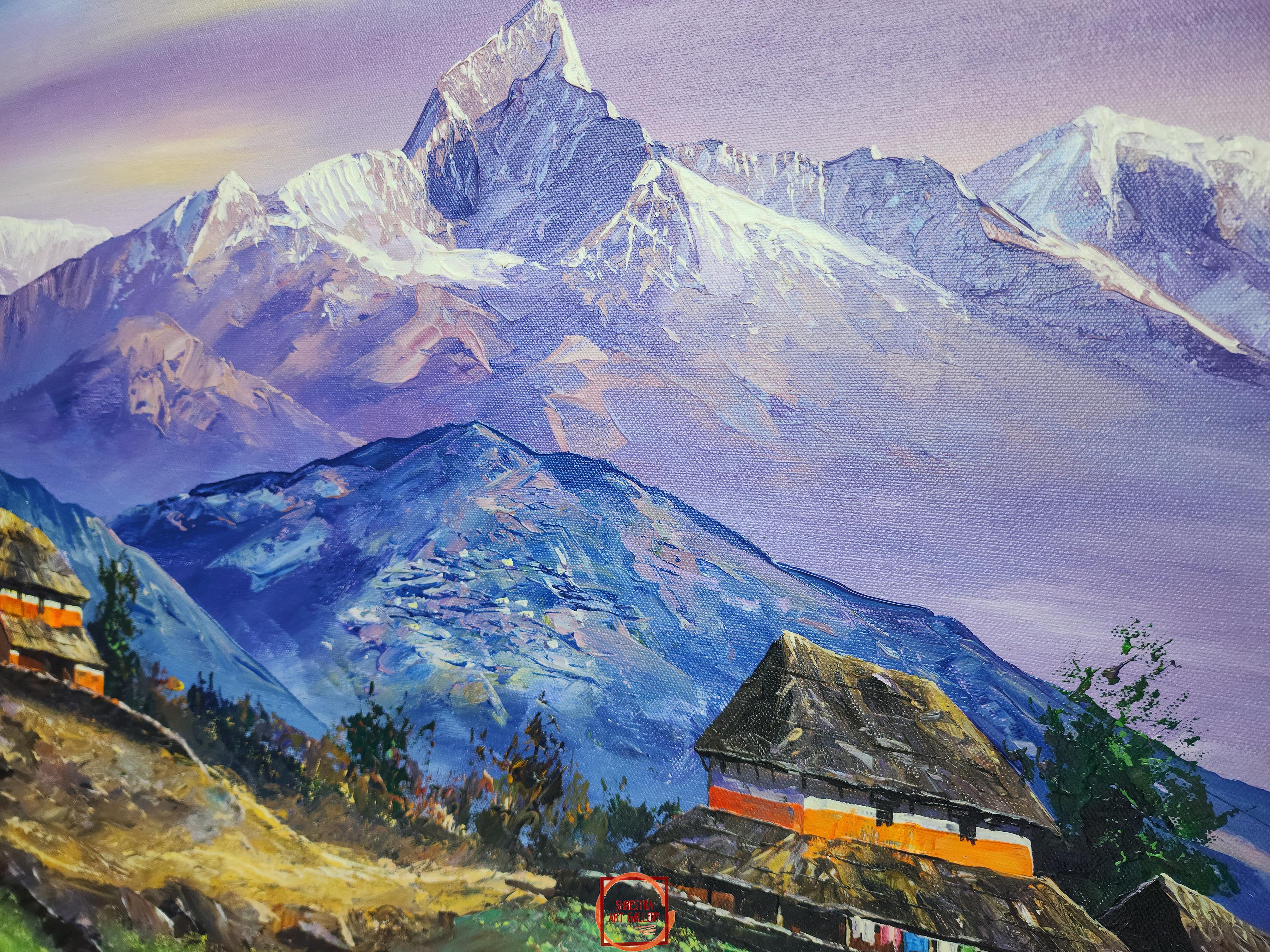 Oil Painting, Everest Range <span Style=