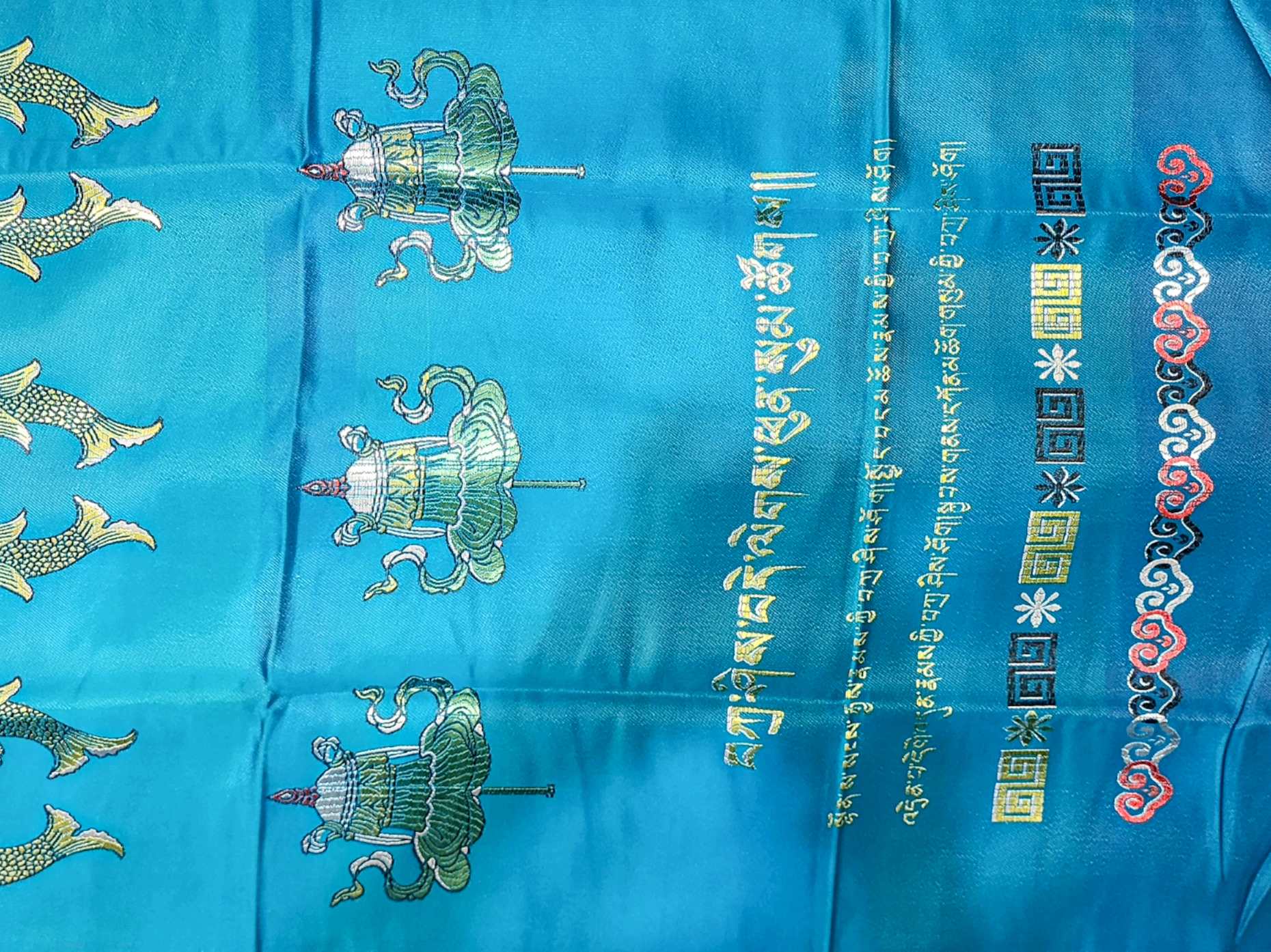 Tibetan Traditional Ceremonial Scarf Or <span Style=