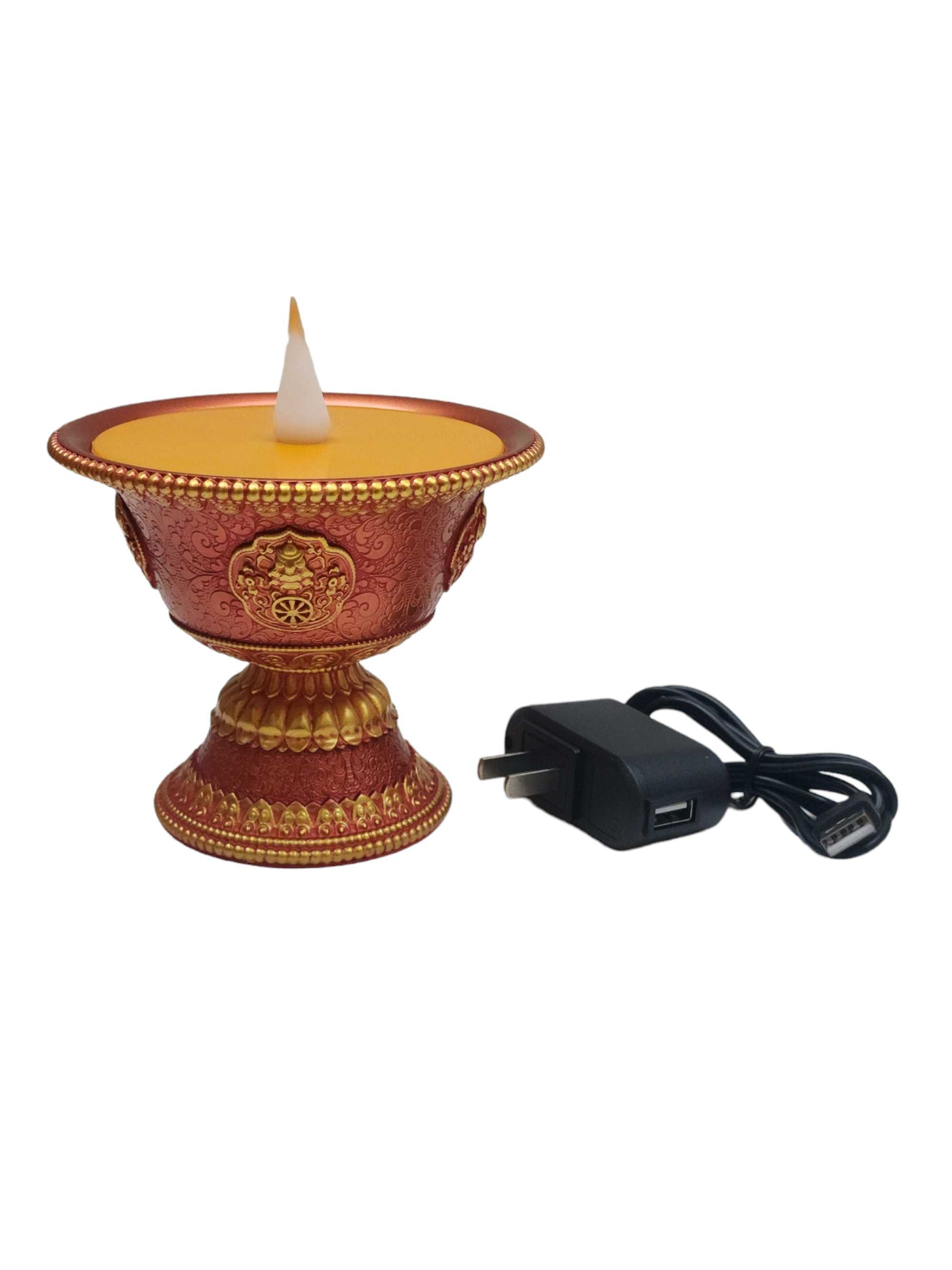 Electric Butter Lamp With Music, Buddhist Ritual Items