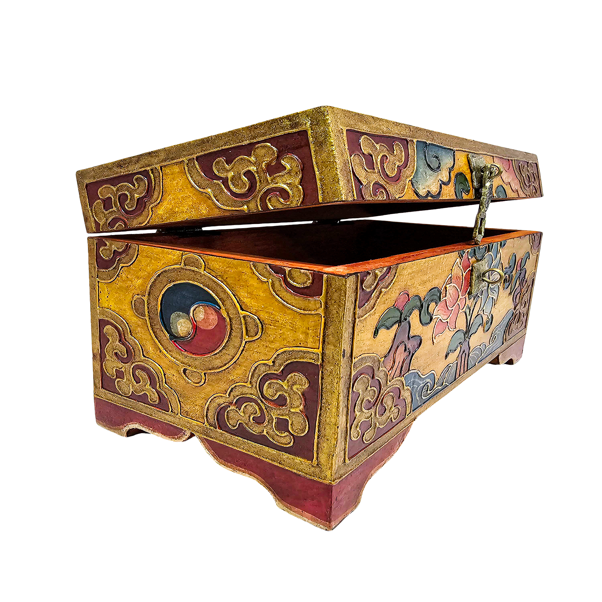 Tibetan Ritual Wooden <span Style=