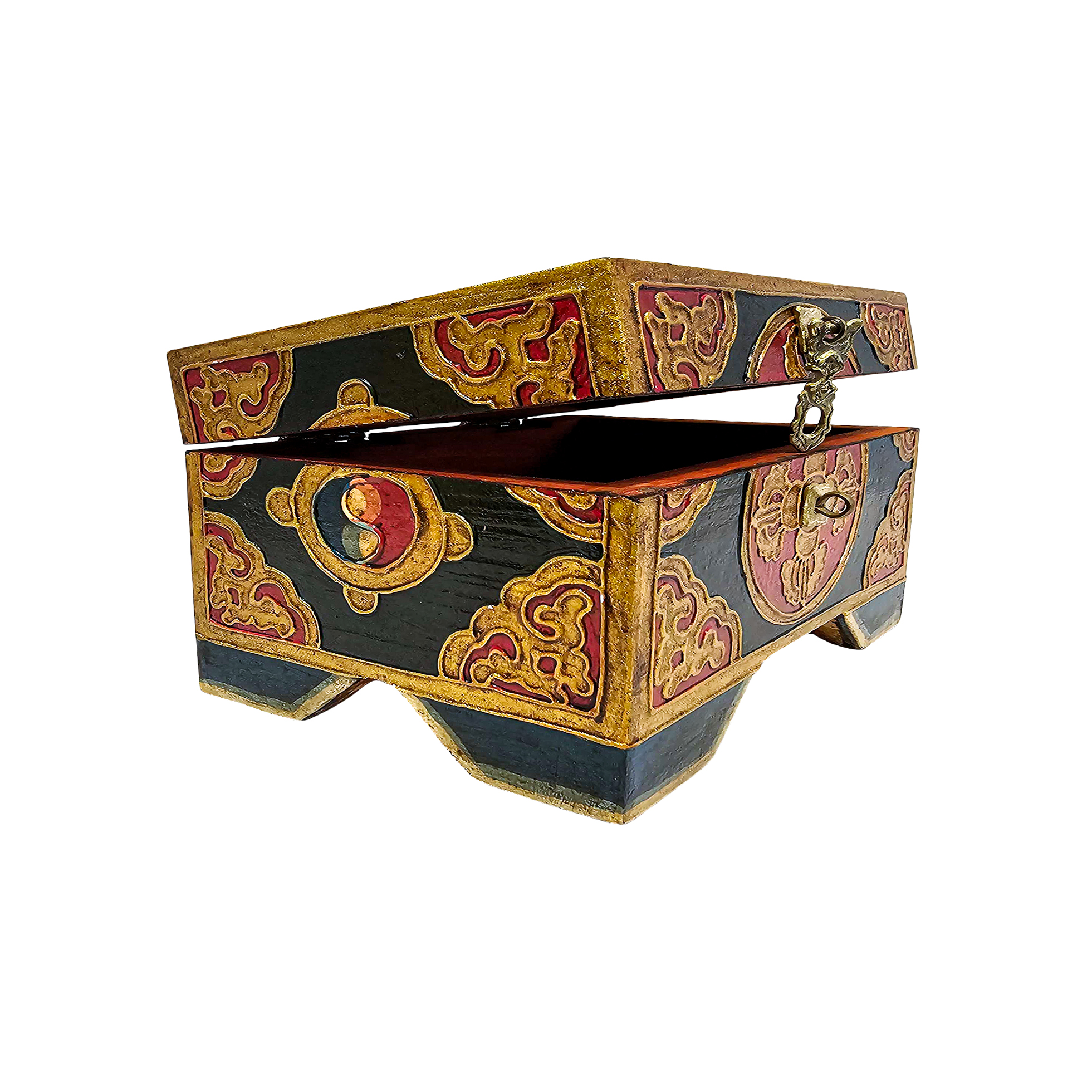 Tibetan Ritual Wooden <span Style=