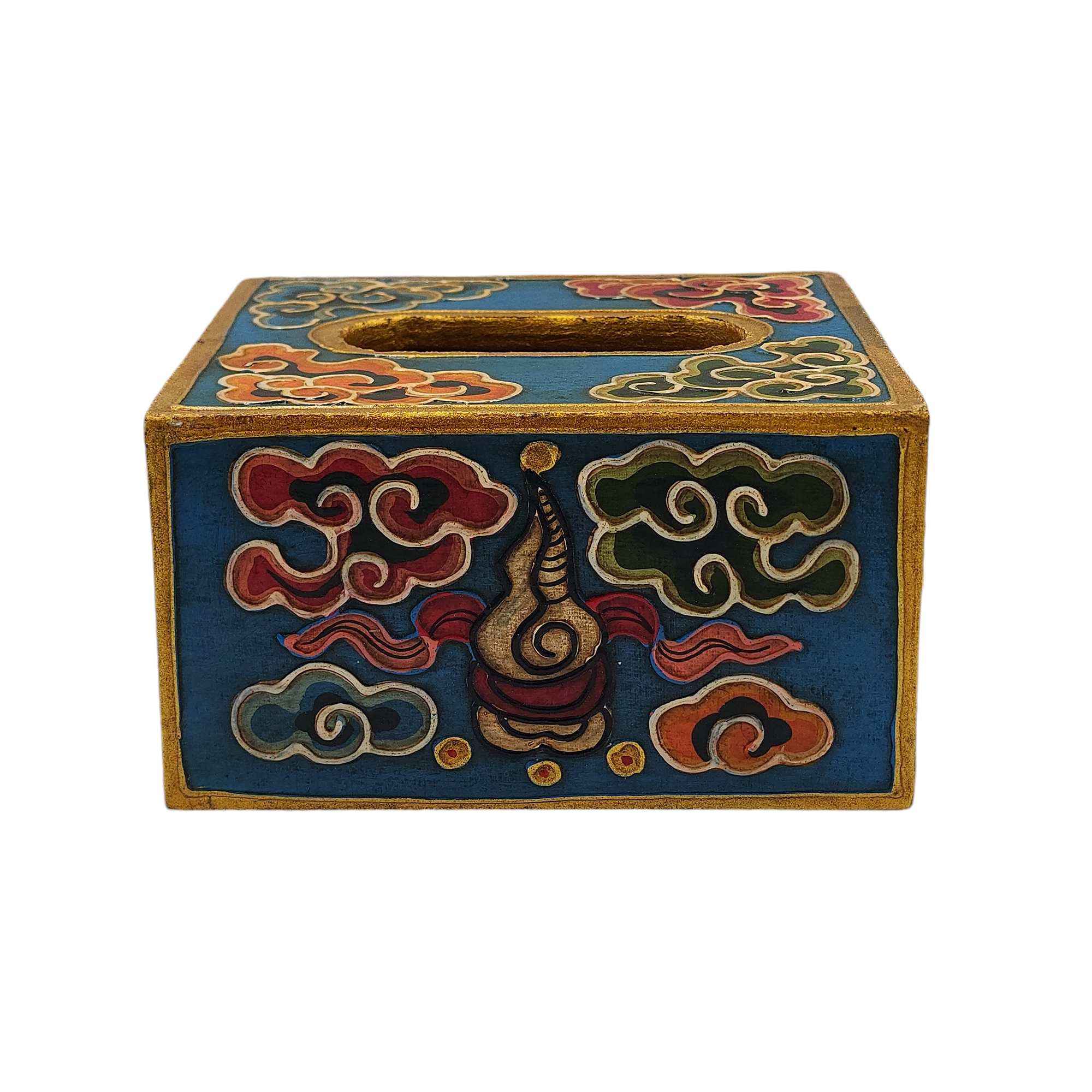 Wooden Serviette Napkin Holder, Painted, <span Style=