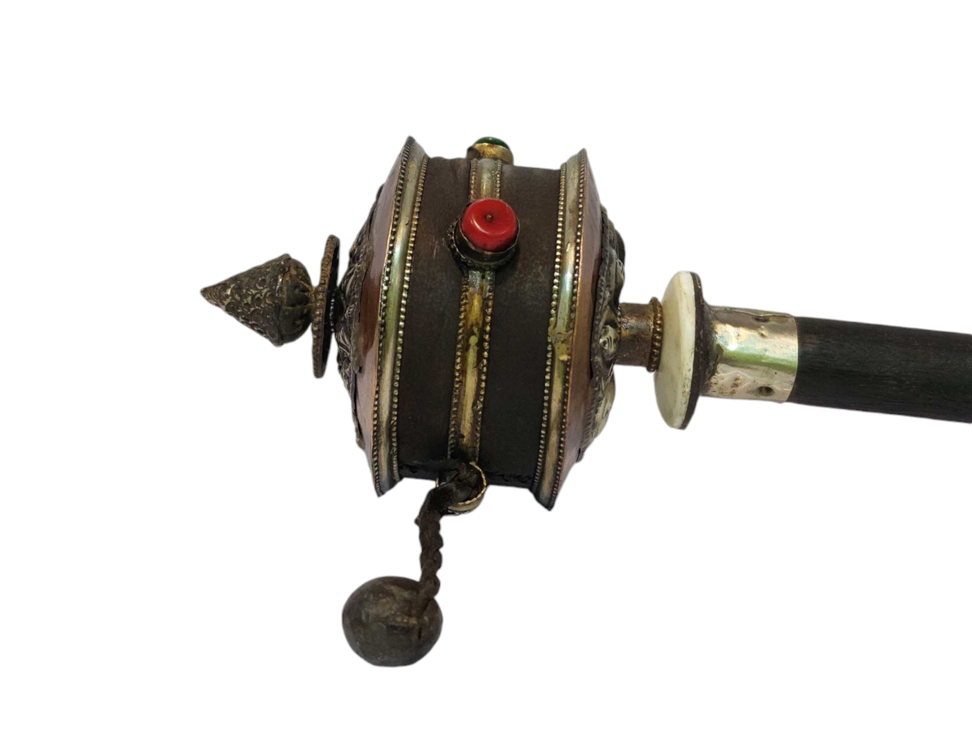 Hand Held Prayer Wheel, Buddhist Handmade Prayer Wheel