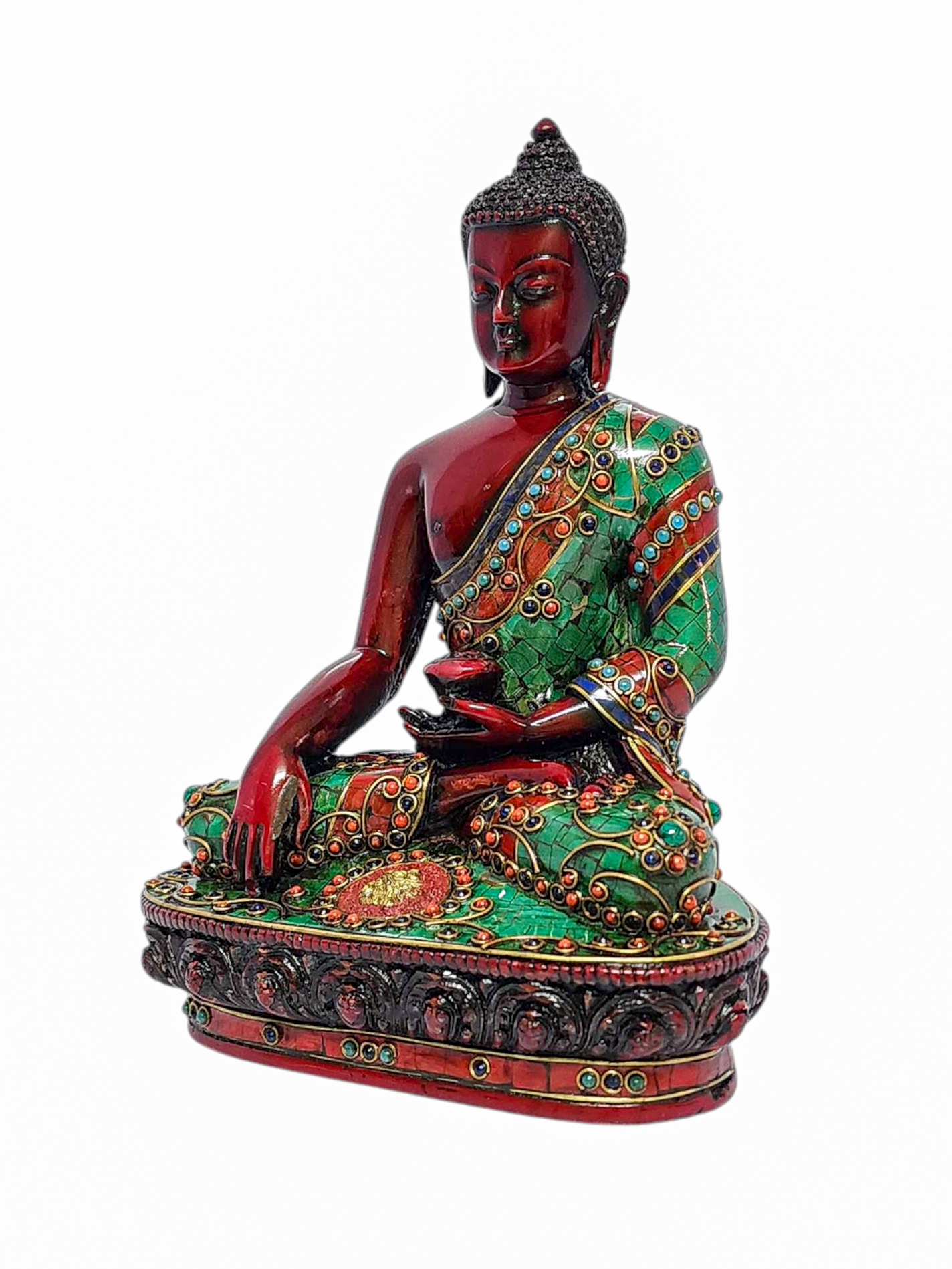 shakyamuni Buddha, Buddhist Handmade Stone Setting Statue