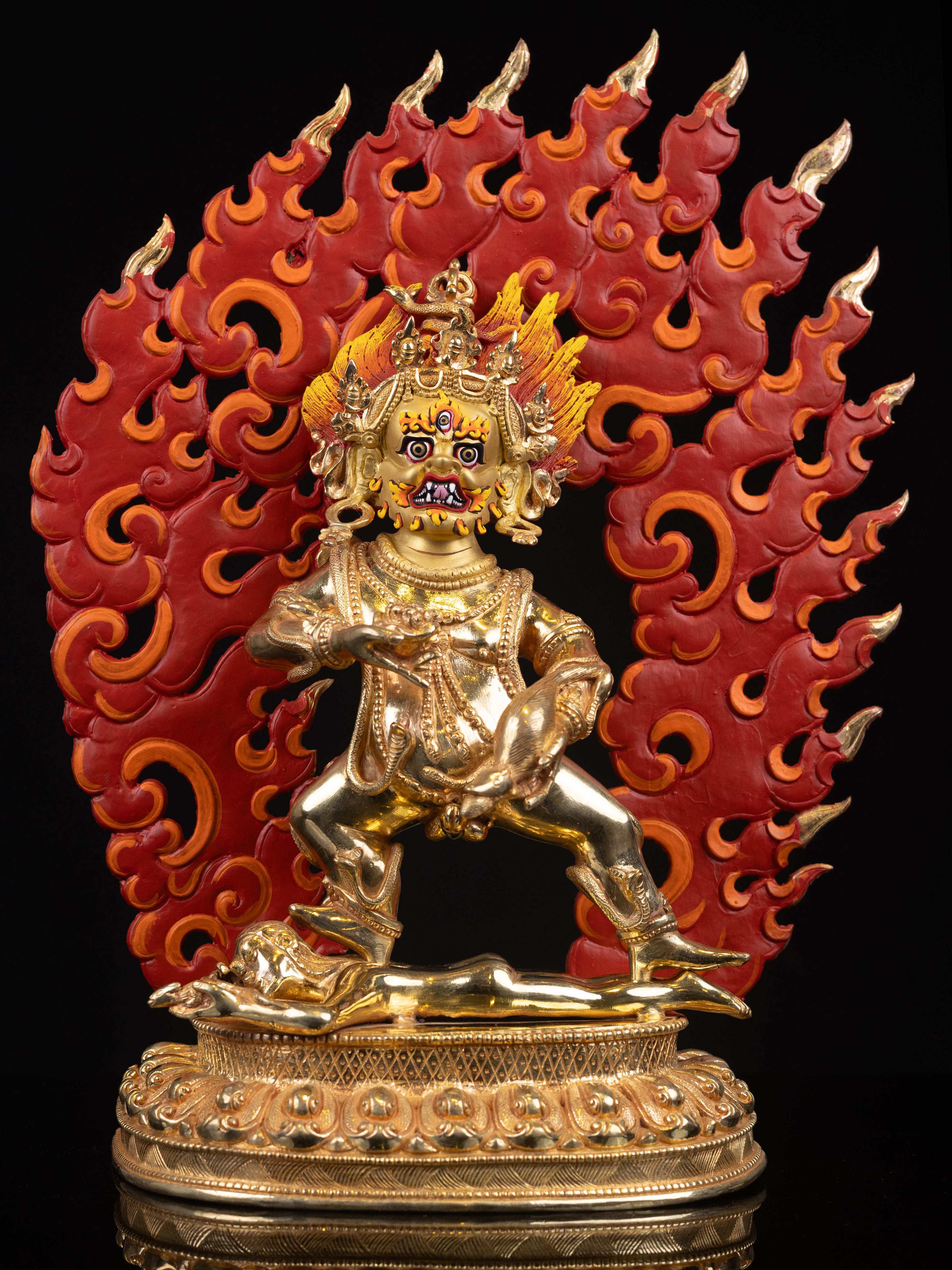 yamantaka, Buddhist Handmade Statue, full Gold Plated, face Painted And high Quality