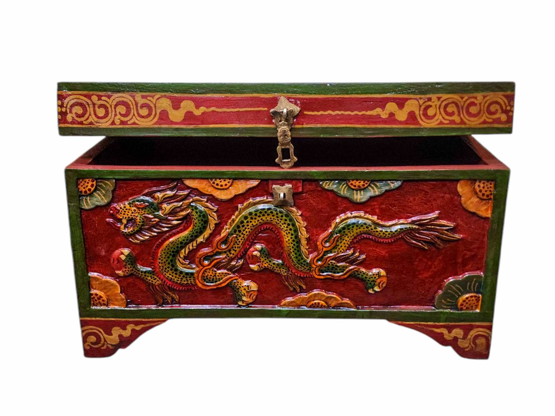 Buddhist Wooden Box <span Style=