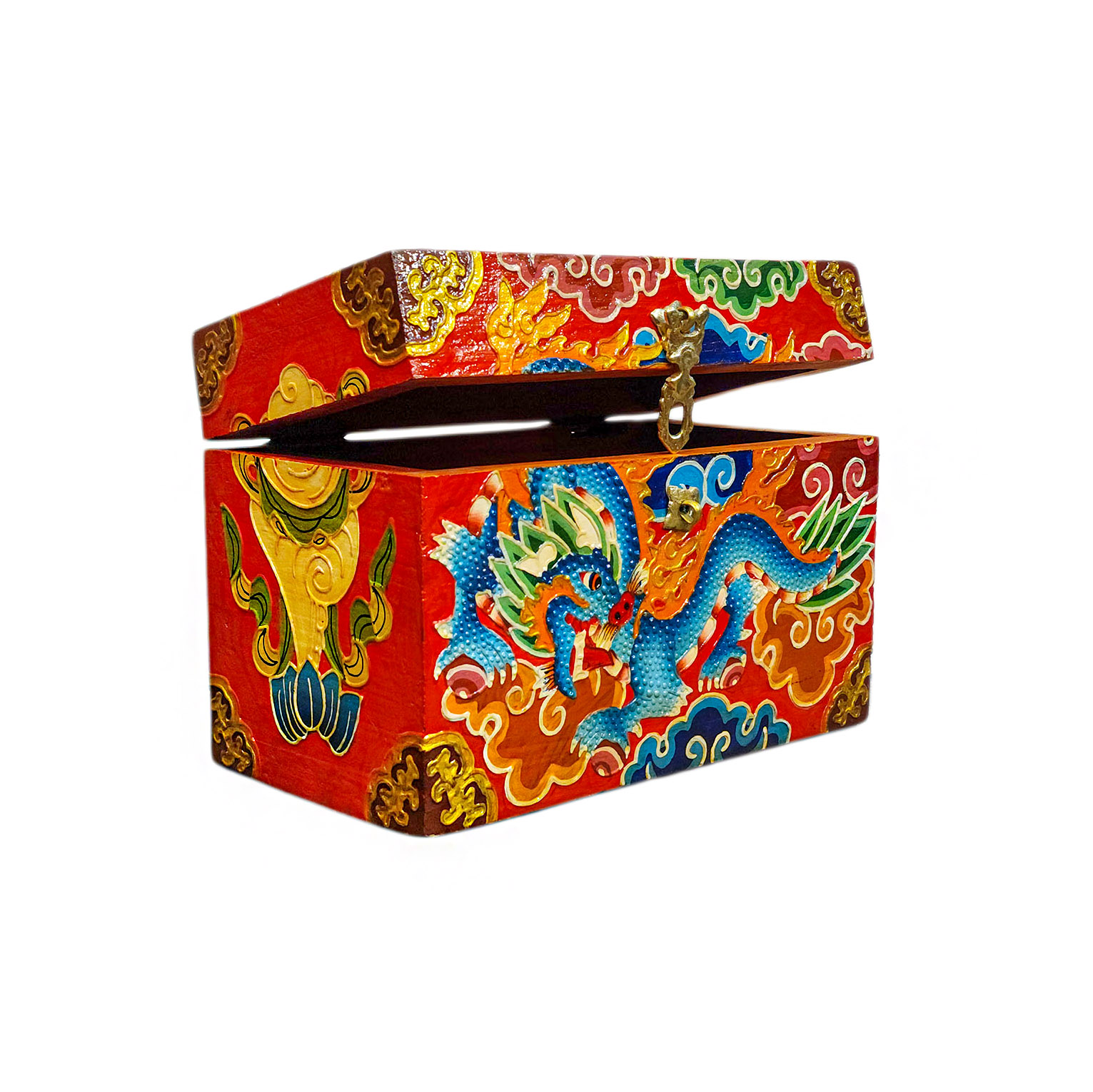 Buddhist Wooden Box <span Style=