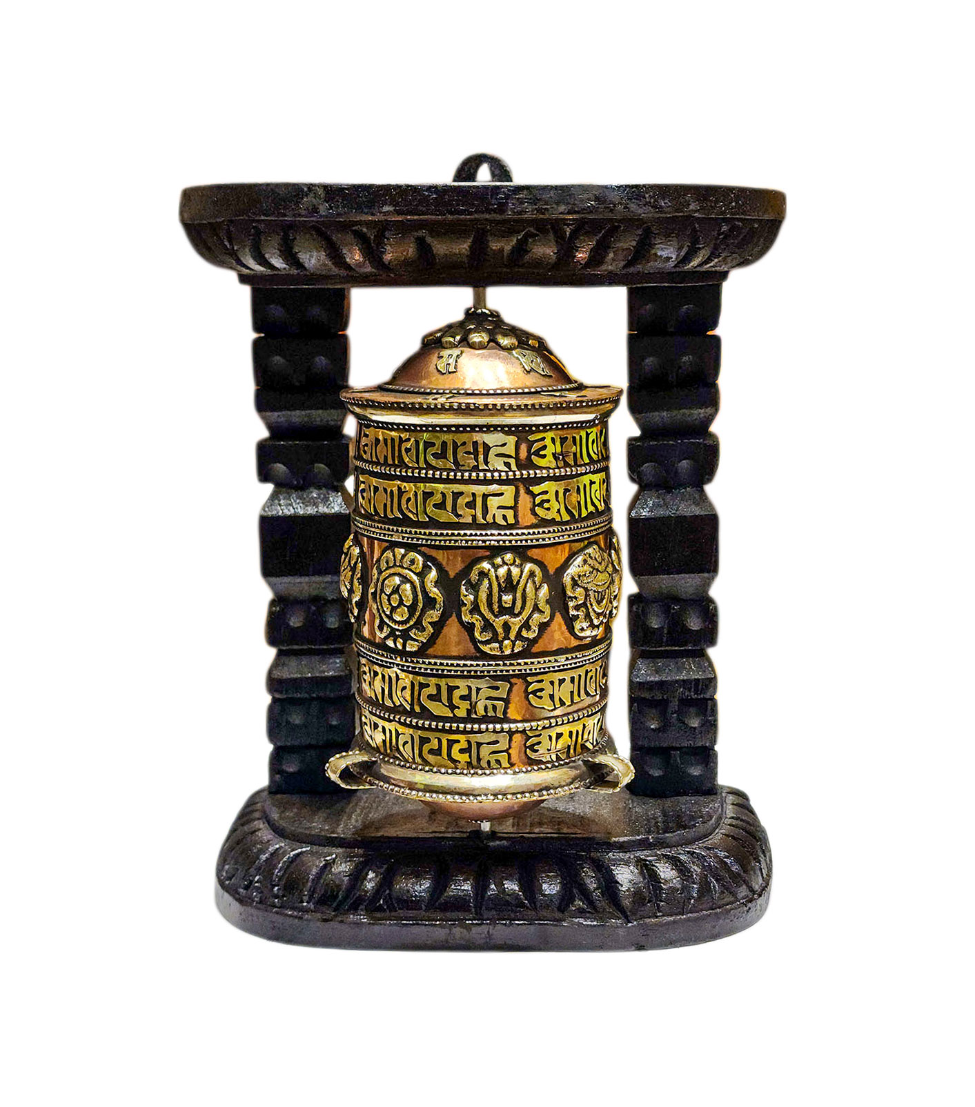 Buddhist Handmade Wall Prayer Wheel <span Style=