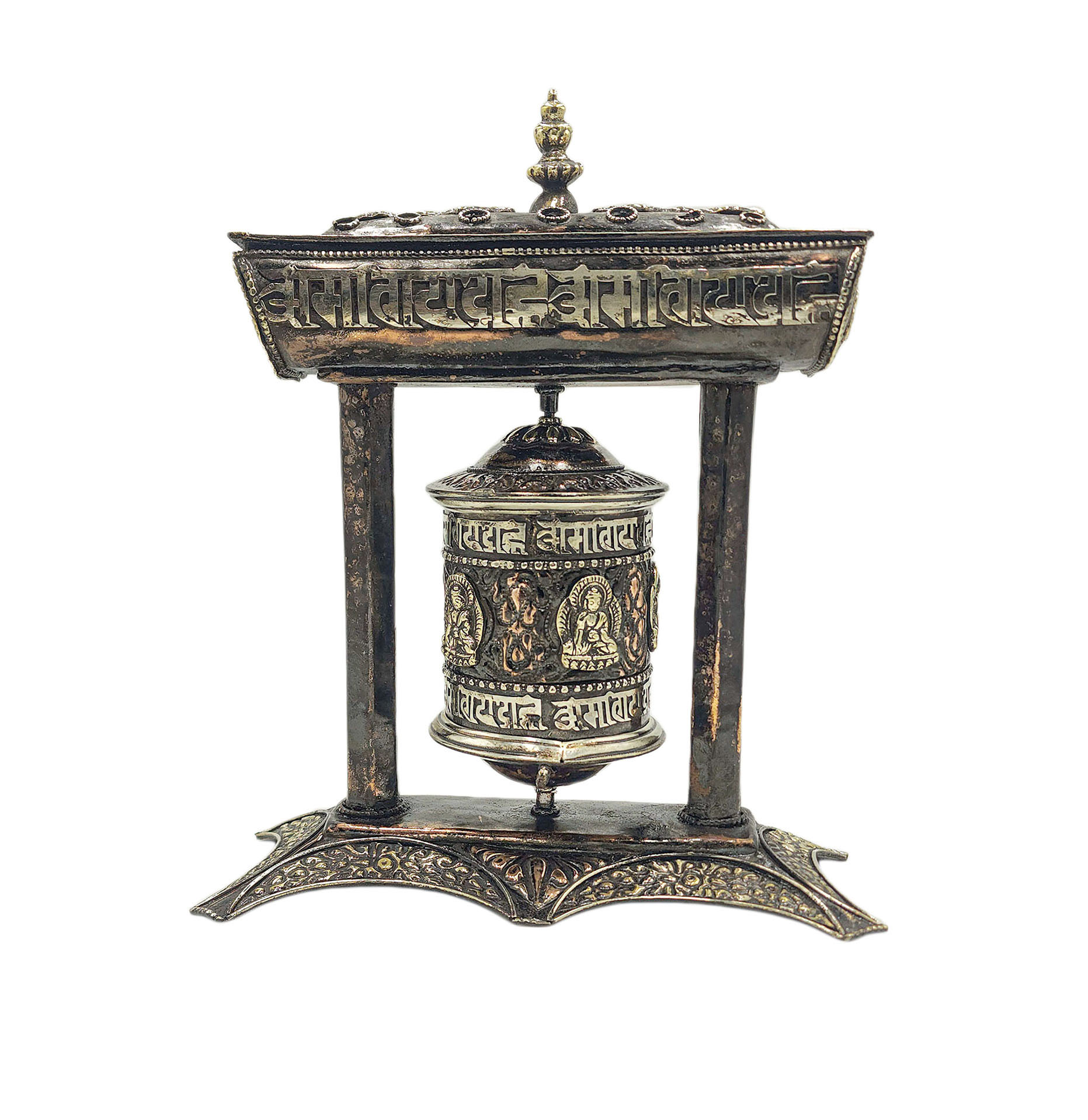 Buddhist Handmade Wall Prayer Wheel <span Style=