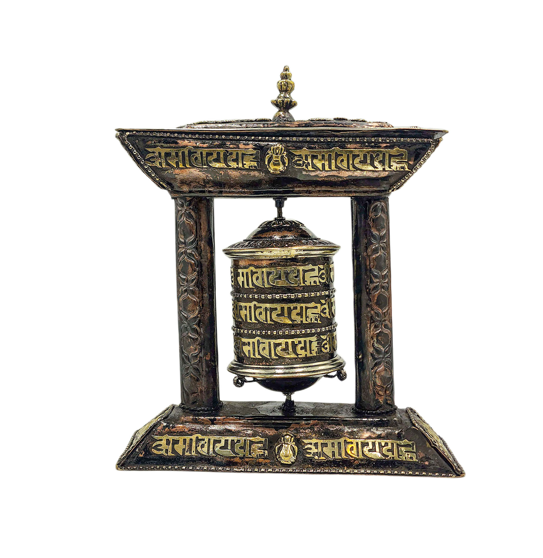 Buddhist Handmade Wall Prayer Wheel <span Style=