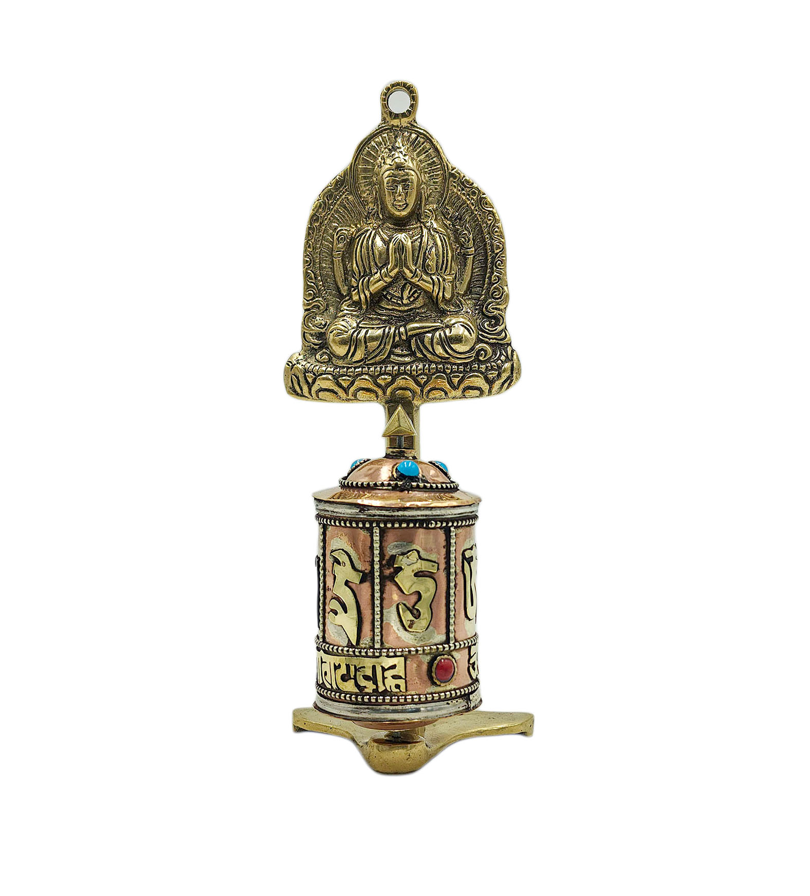 Buddhist Handmade Wall Prayer Wheel <span Style=