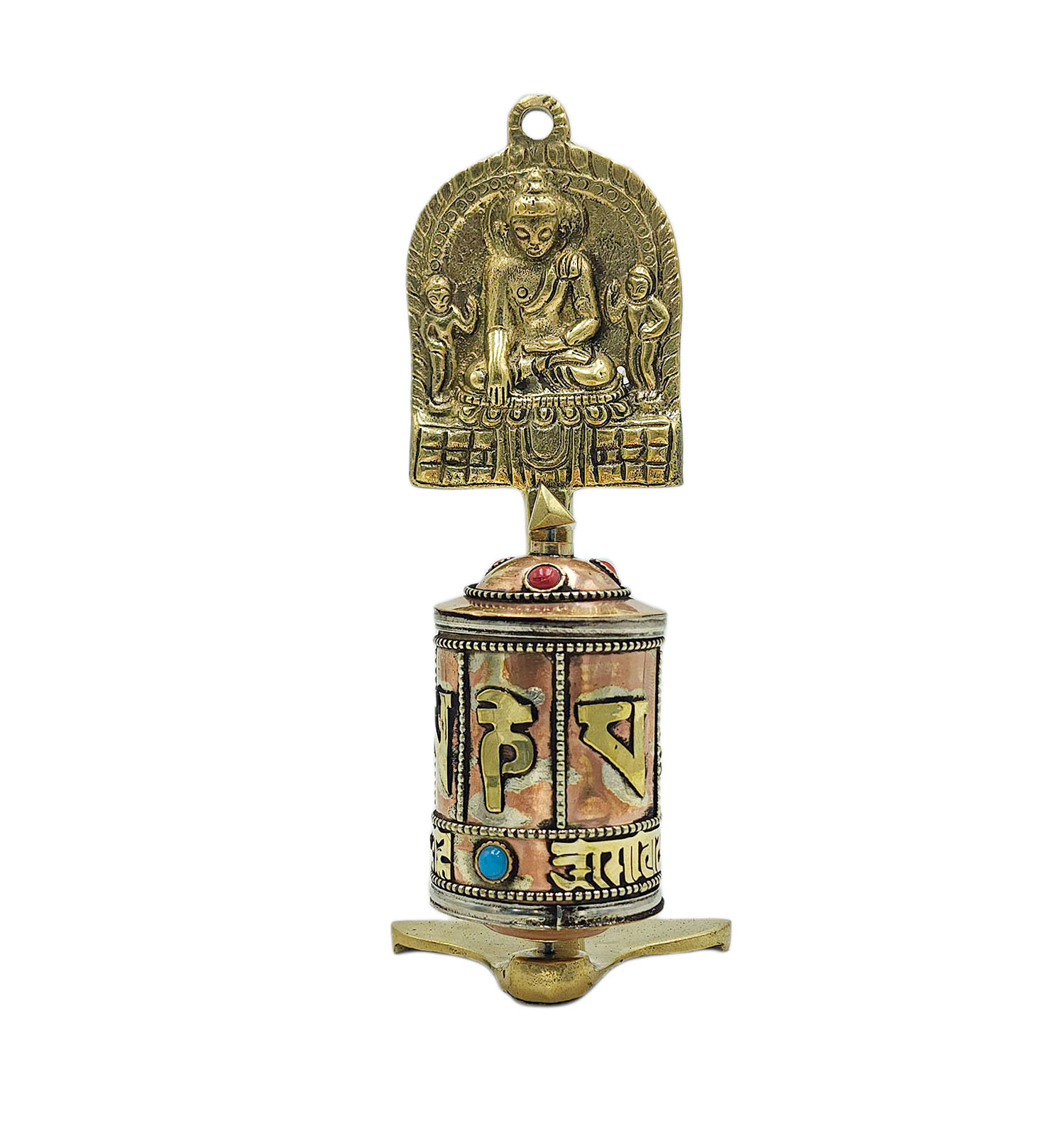 Buddhist Handmade Wall Prayer Wheel <span Style=