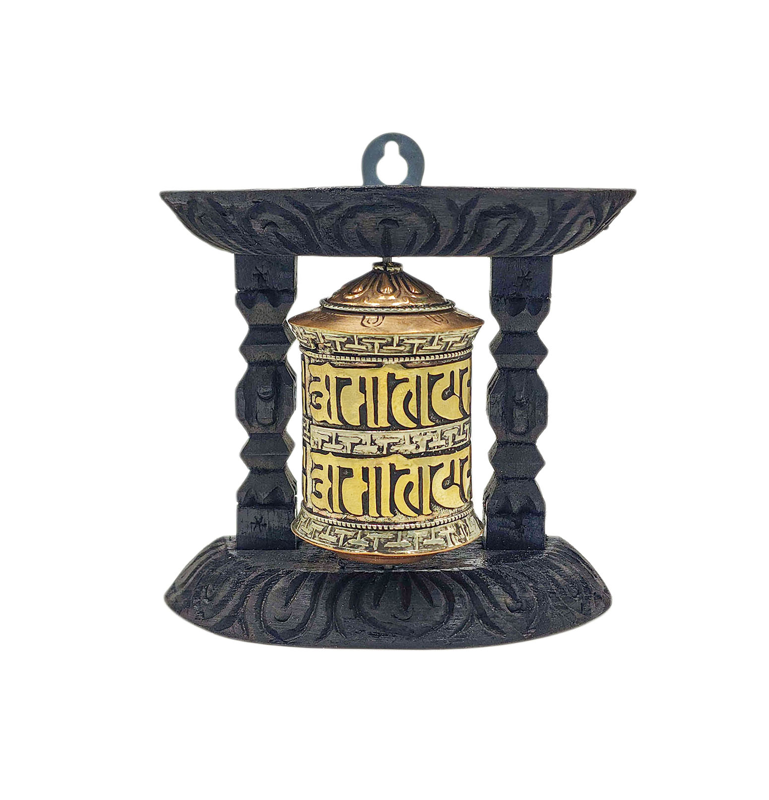 Buddhist Handmade Wall Prayer Wheel <span Style=