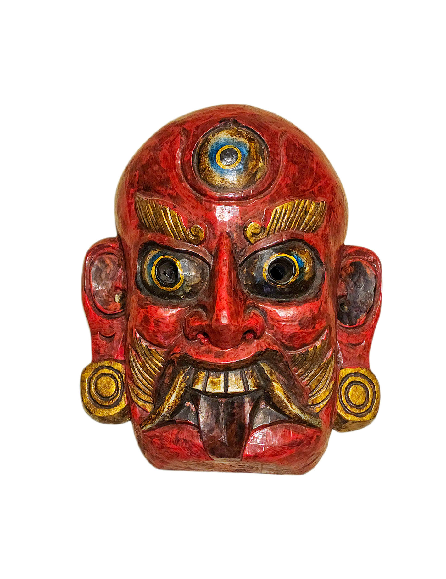 Buddhist Wooden Mask <span Style=