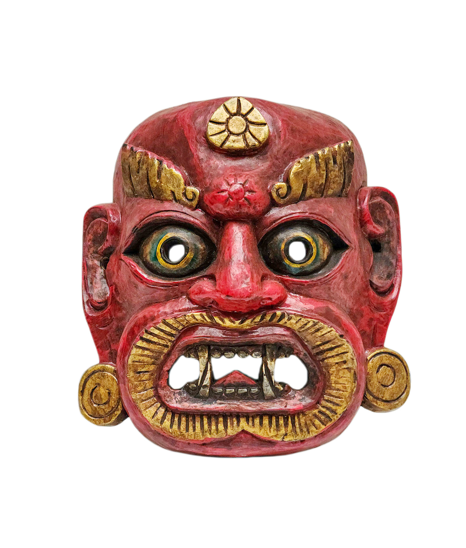 Buddhist Wooden Mask <span Style=