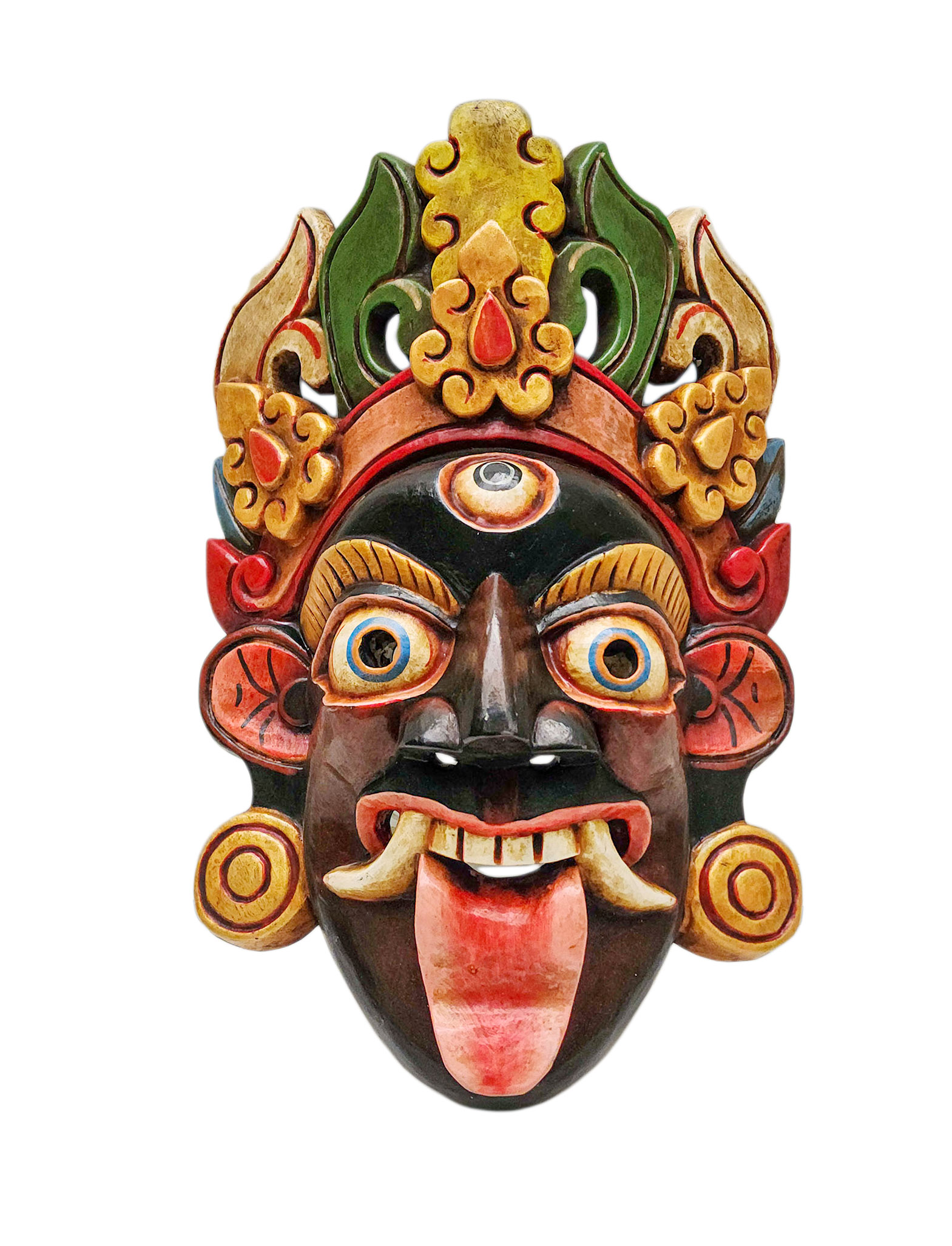 Buddhist Wooden Mask <span Style=