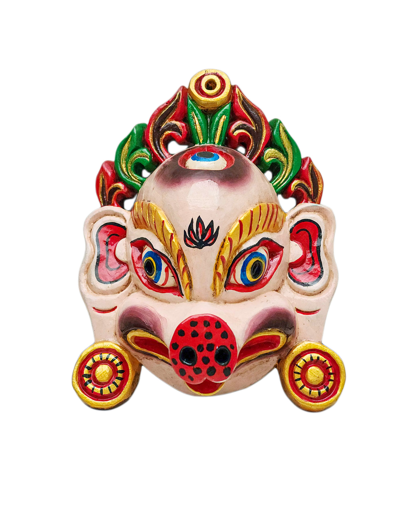 Buddhist Wooden Mask <span Style=