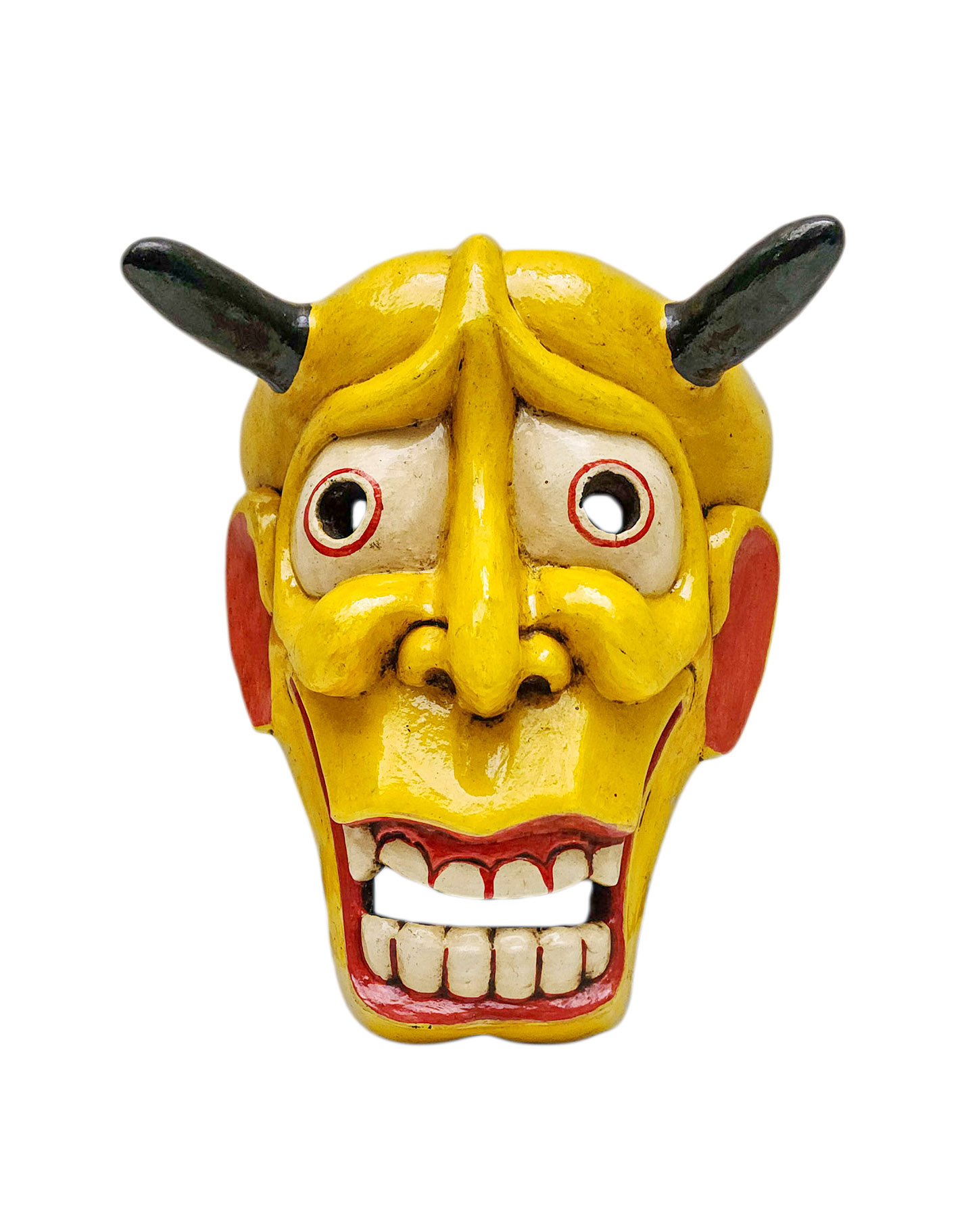 Buddhist Wooden Tribal Mask <span Style=