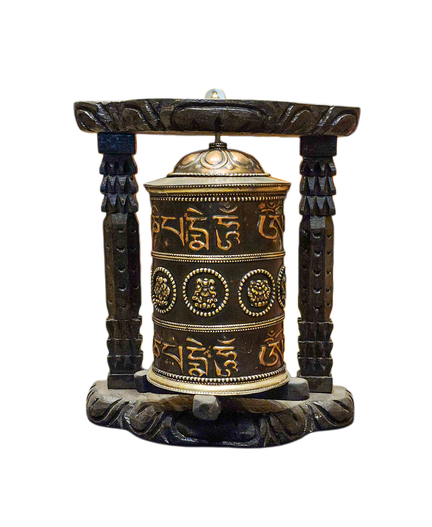 Buddhist Handmade Wall Prayer Wheel <span Style=