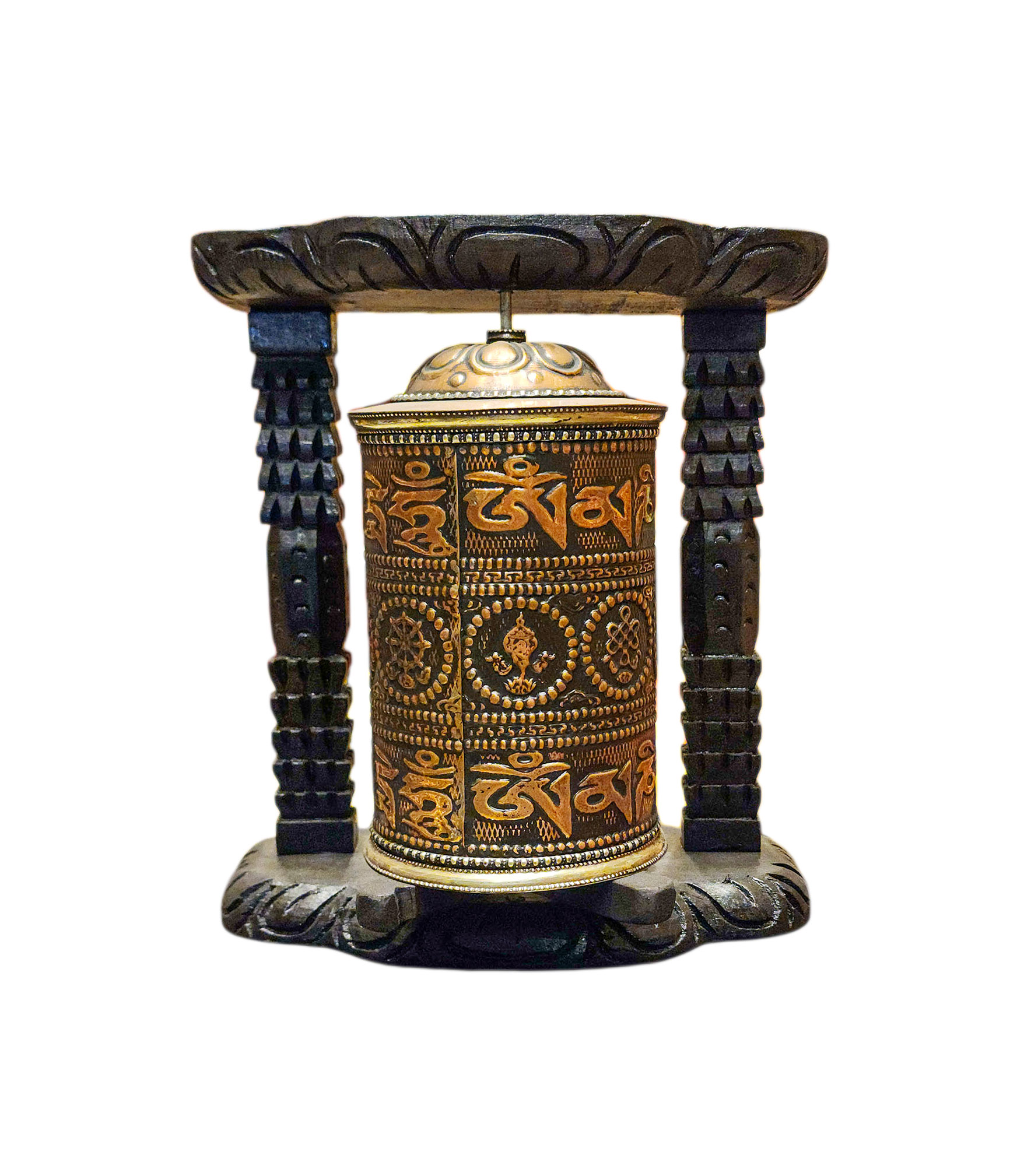 Buddhist Handmade Wall Prayer Wheel <span Style=