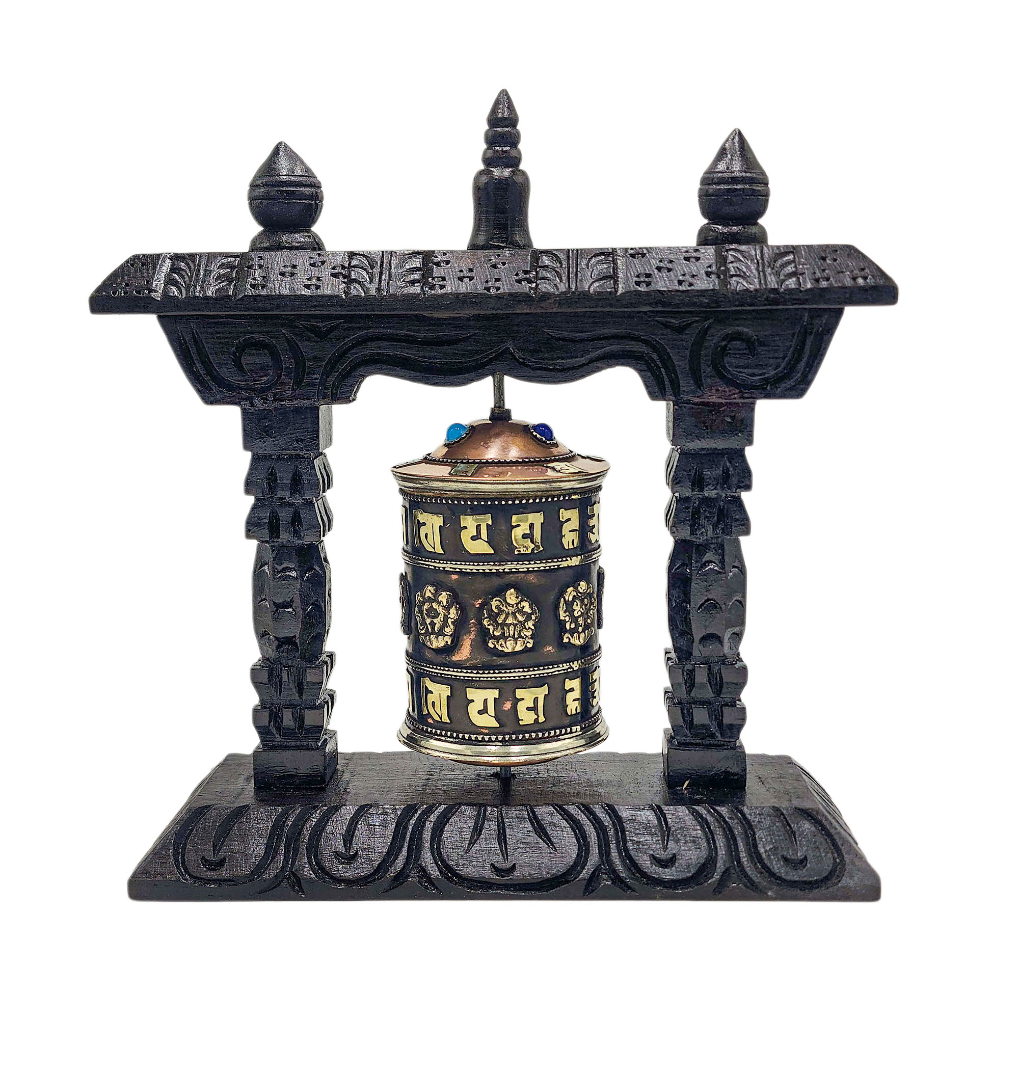Buddhist Handmade Wall Prayer Wheel <span Style=