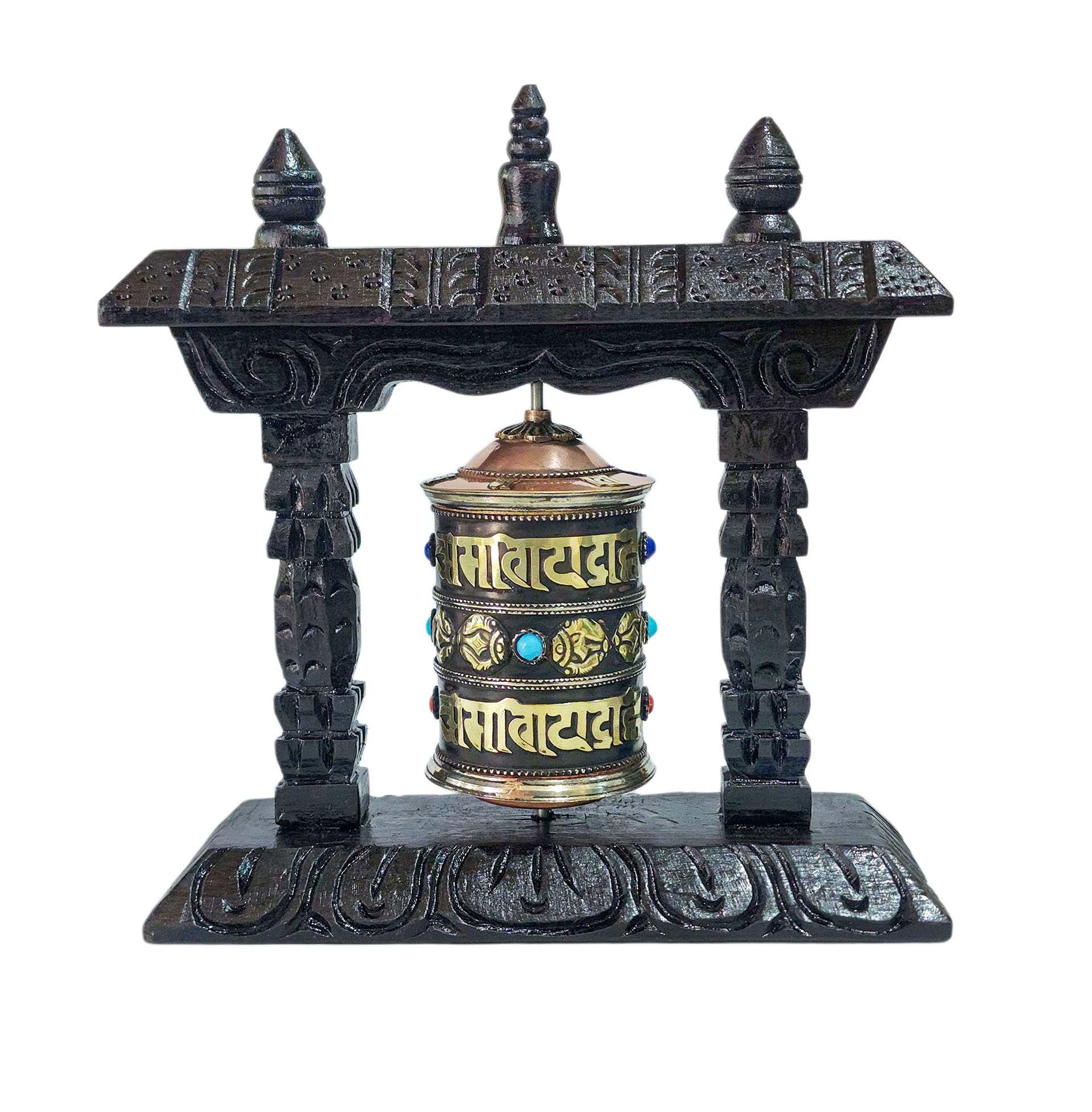Buddhist Handmade Wall Prayer Wheel <span Style=