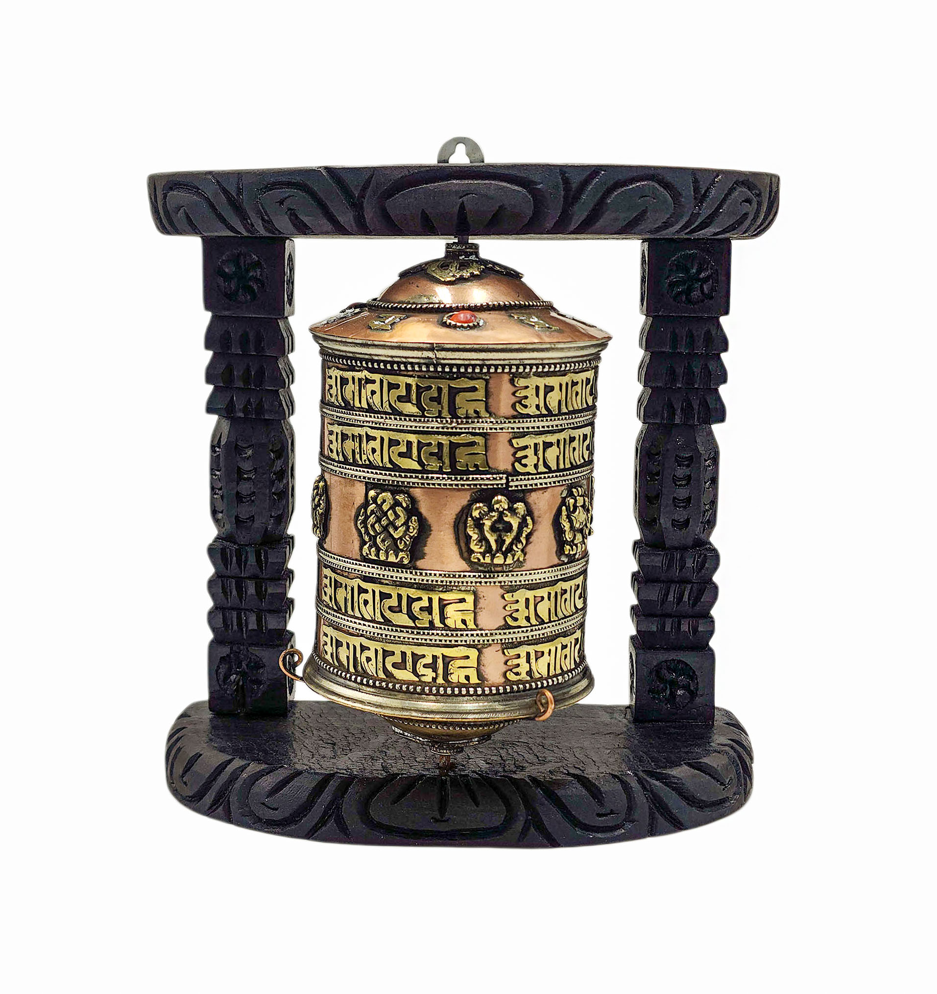 Buddhist Handmade Wall Prayer Wheel <span Style=